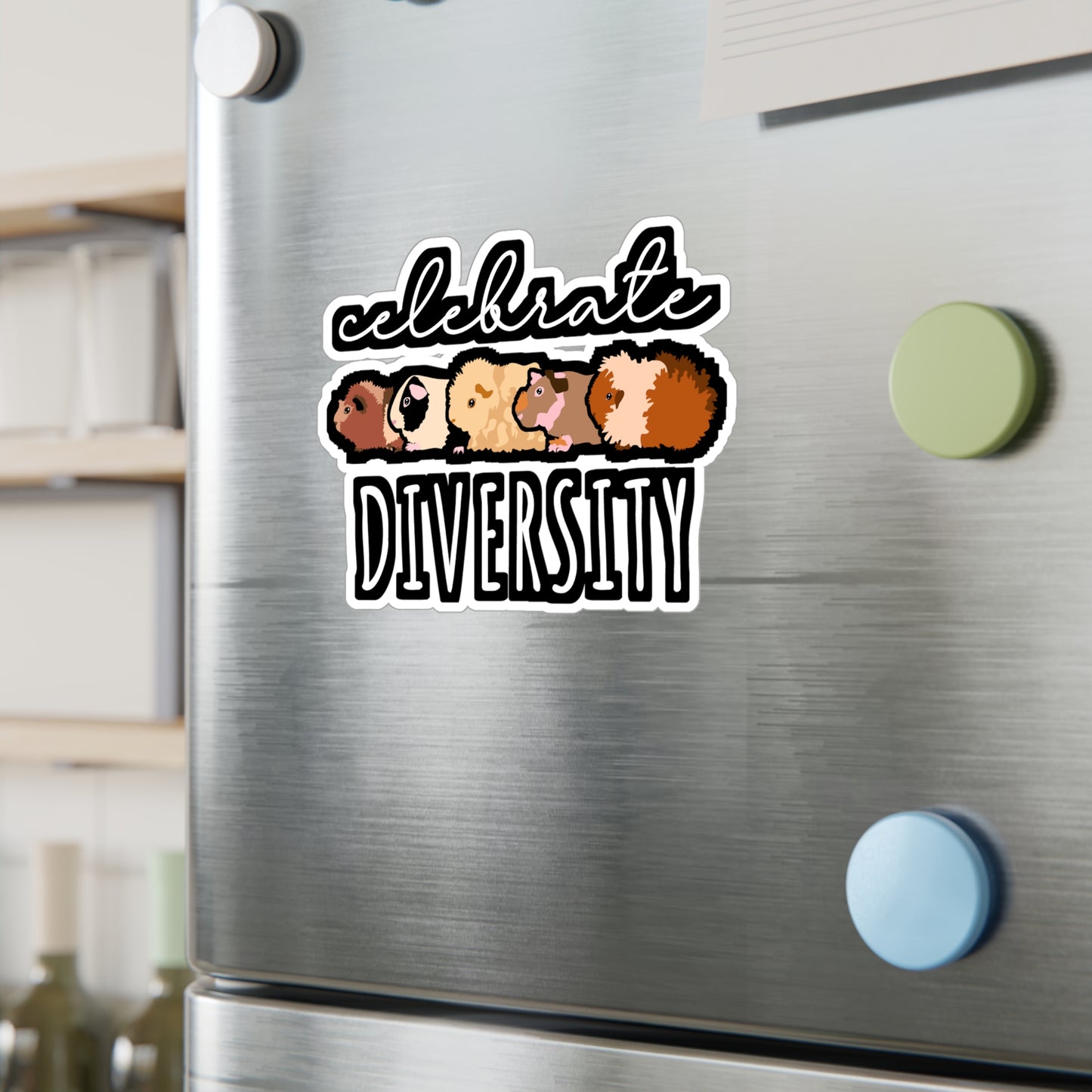 Celebrate Diversity | Guinea Sticker | Guinea pig Decals | Furry Laptop Sticker | Guinea Gift | Guinea pig Gift