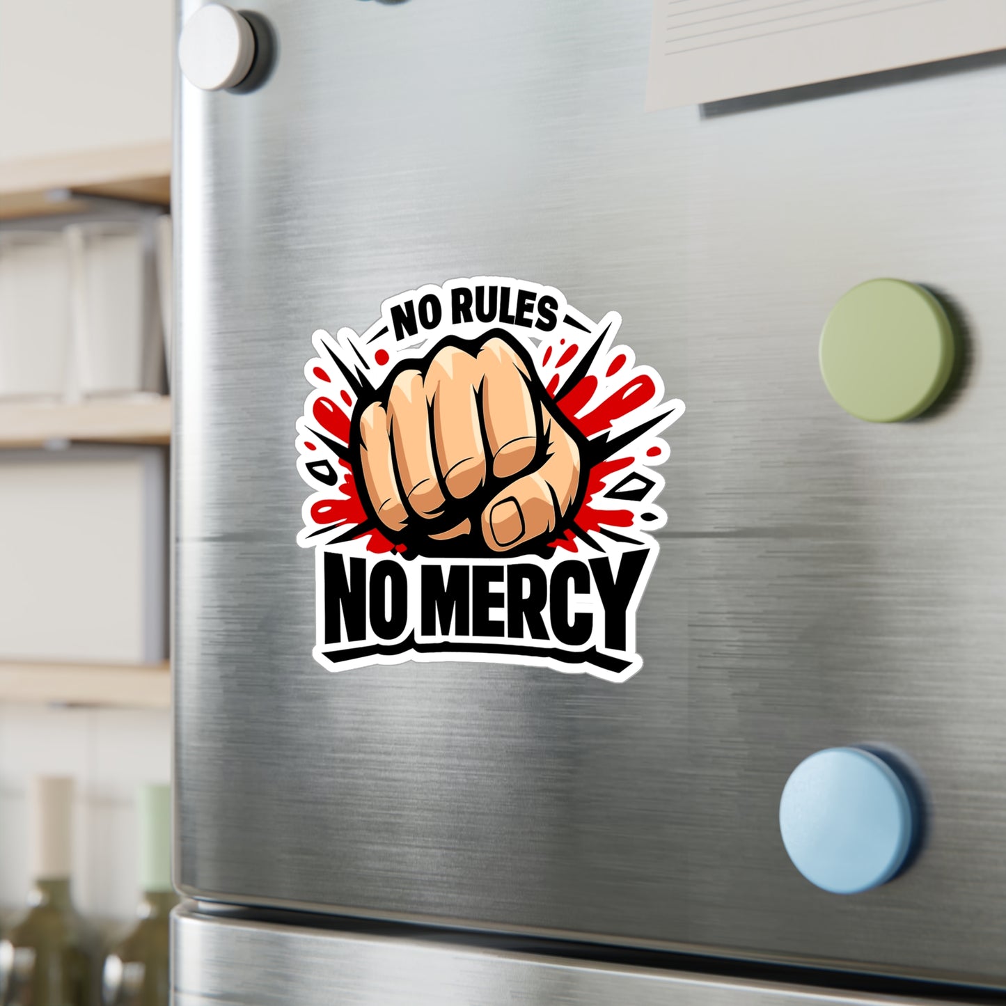 Krav Maga Sticker "No Rules No Mercy" Vinyl Waterproof Decals for Laptop Water Bottle Martial Arts Self Defense Fitness