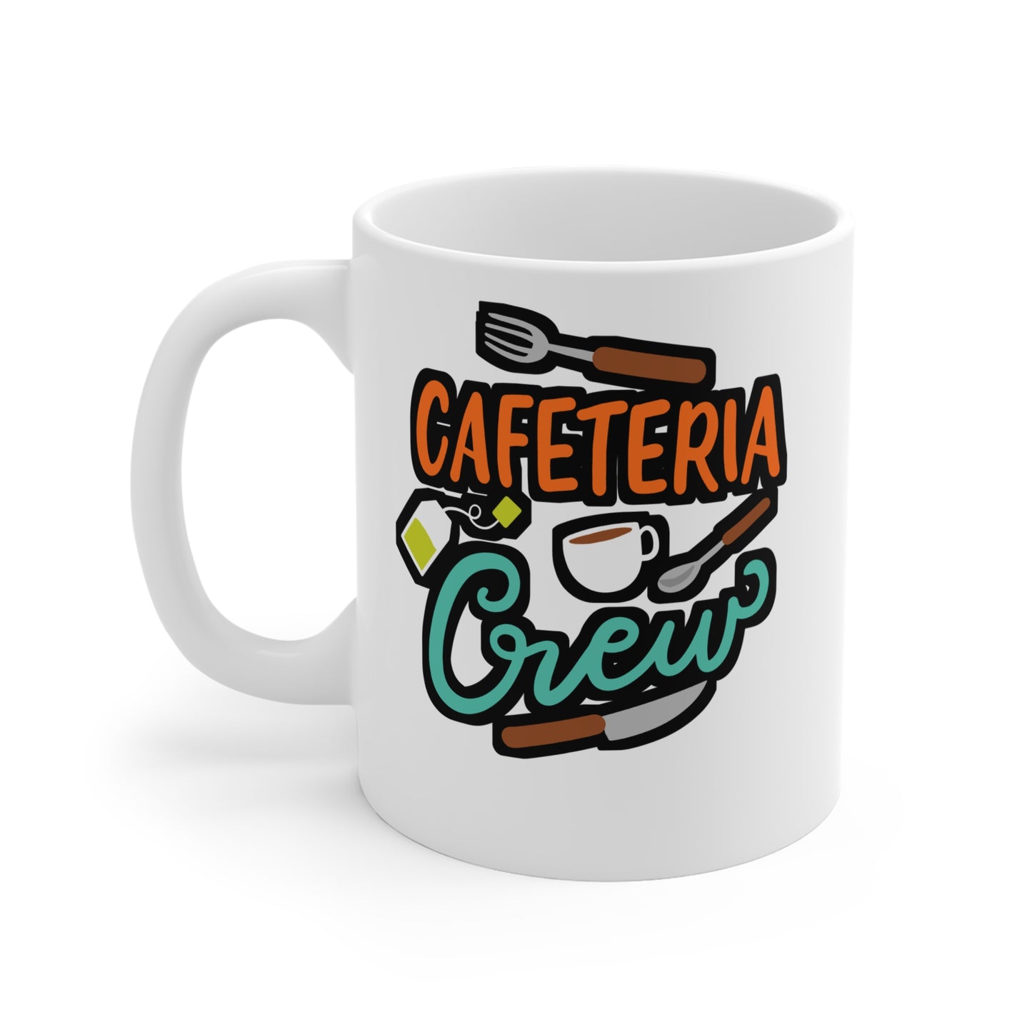 Cafeteria Crew - Lunch lady Mug for Coffee 11oz. Lunch lady Cup, White ceramic, Lunch Mug, School Coffee Tea Cup - Lunch lady Gift