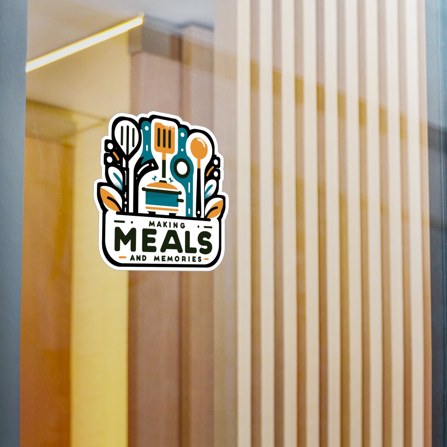 Making meals and memories - Lunch lady Sticker for Laptop Sticker. Water Bottle Sticker, Vinyl Lunch Decal - Lunch lady Gift