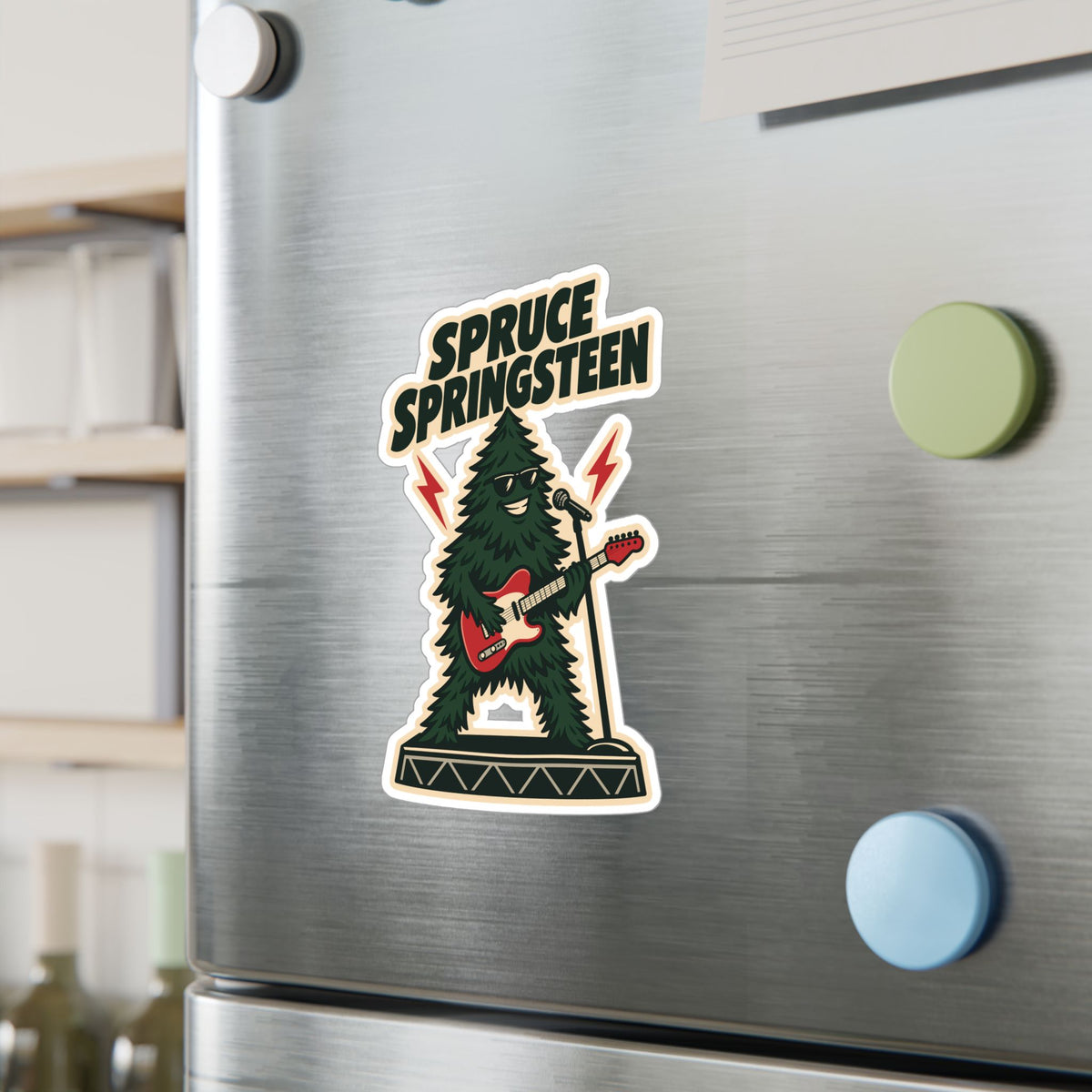 Tree Sticker Spruce Springsteen - Funny Tree Worker and Branch Manager Decals for Laptop and Water Bottle