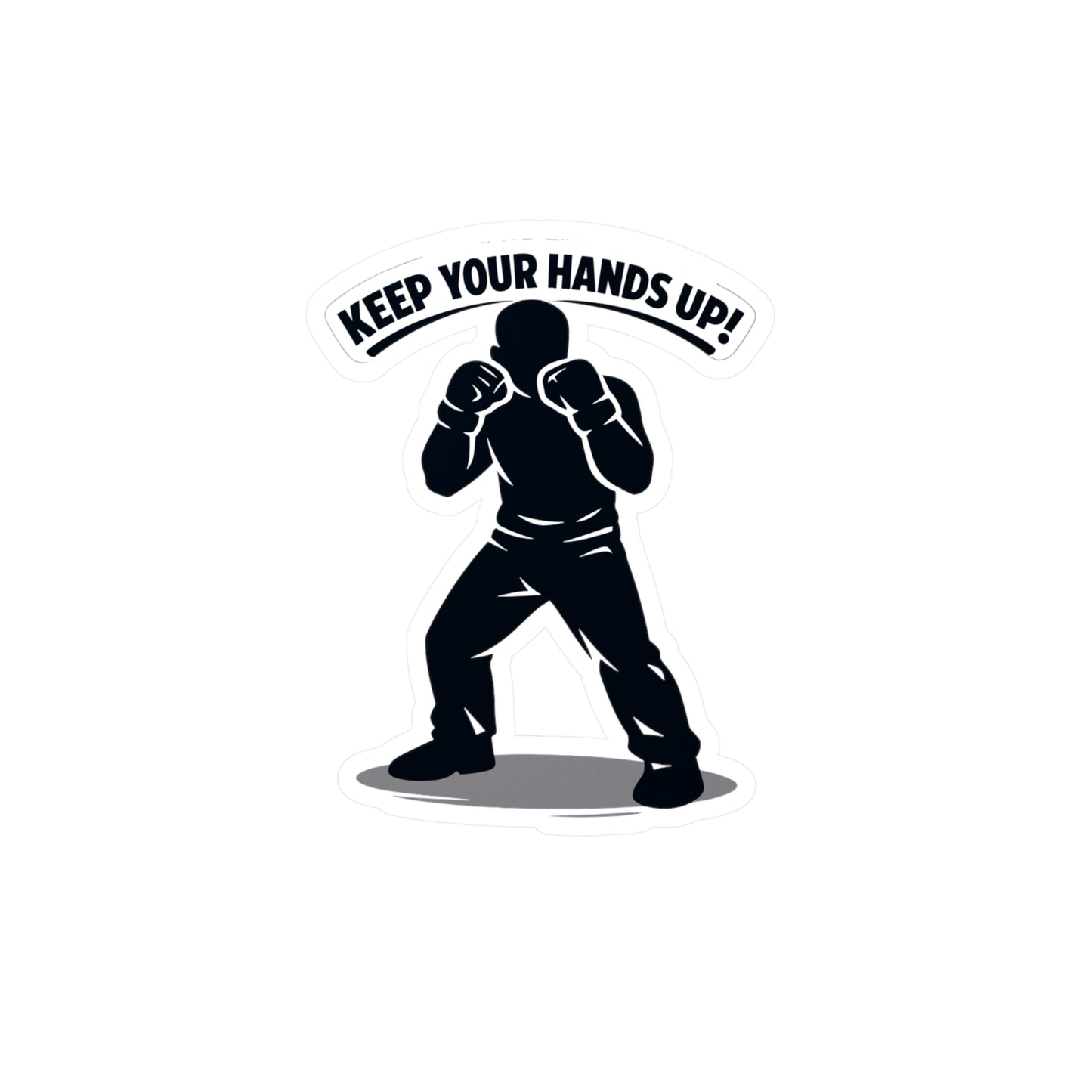 Krav Maga Sticker "Keep Your Hands Up!" Waterproof Vinyl Decals for Laptop, Water Bottle – Martial Arts Self Defense Fitness Gear