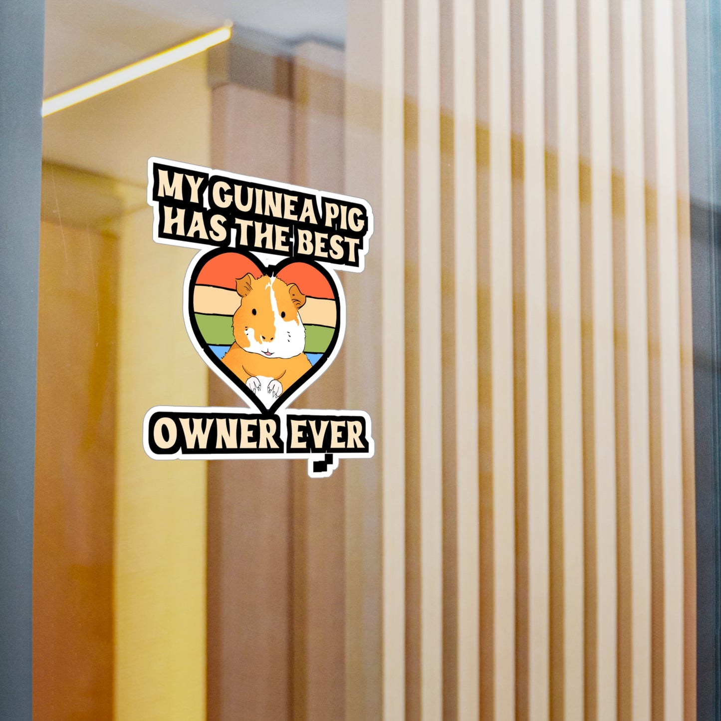 My Guinea Pig Has The Best Owner Ever | Guinea Sticker | Guinea pig Decals | Furry Laptop Sticker | Guinea Gift | Guinea pig Gift