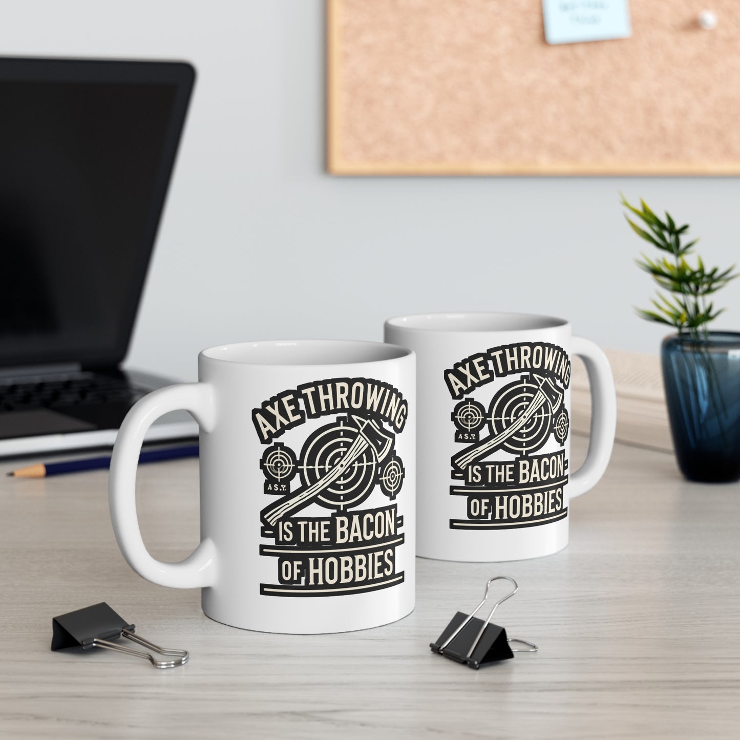 Axe Throwing Is The Bacon Of Hobbies - Axe-throwing Mug for Coffee 11oz. Axe-throwing Cup, White ceramic, Knife Mug - Axe-throwing Gift