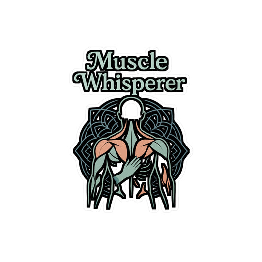 Massage Sticker – Muscle Whisperer Decals for Therapist, Therapy, Physiotherapist – Waterproof Vinyl for Laptop, Water Bottle