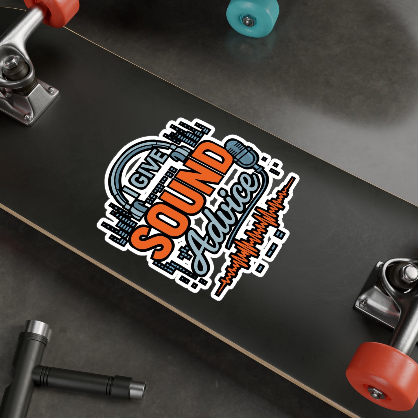 I Give Sound Advice - Audio Engineer Sticker for Laptop, Water Bottle, Gift for Music Producers & Sound Technicians