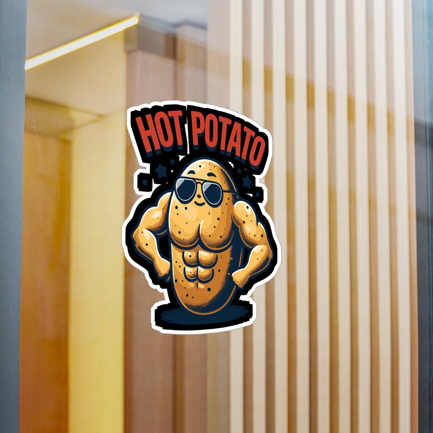 Hot Potato - Weightlifting Sticker for Laptop Sticker. Water Bottle Sticker, Vinyl Muscles Decal - Weightlifting Gift