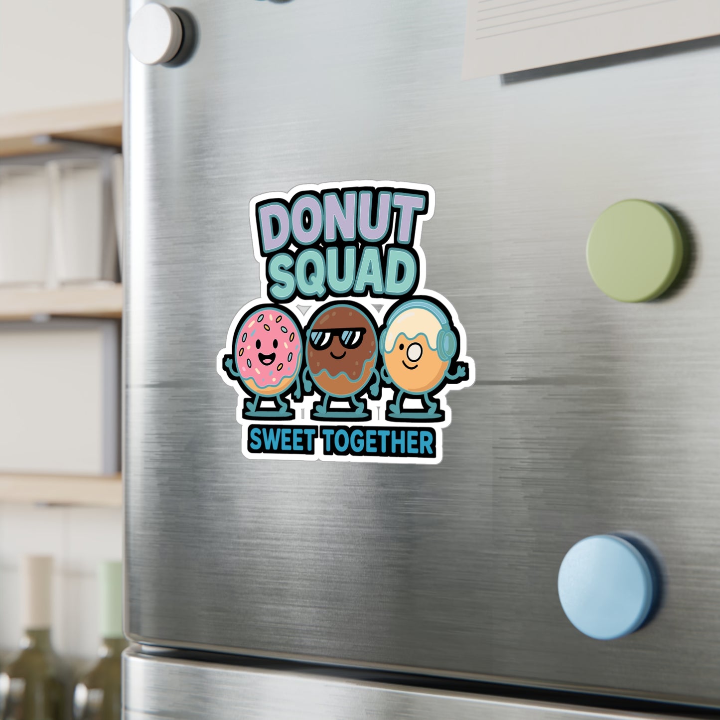Donut Squad - Donut Sticker for Laptop, Water Bottle, Gift for Donut Lovers, Cute Vinyl Decal, Fun Decoration for Teens, Friends
