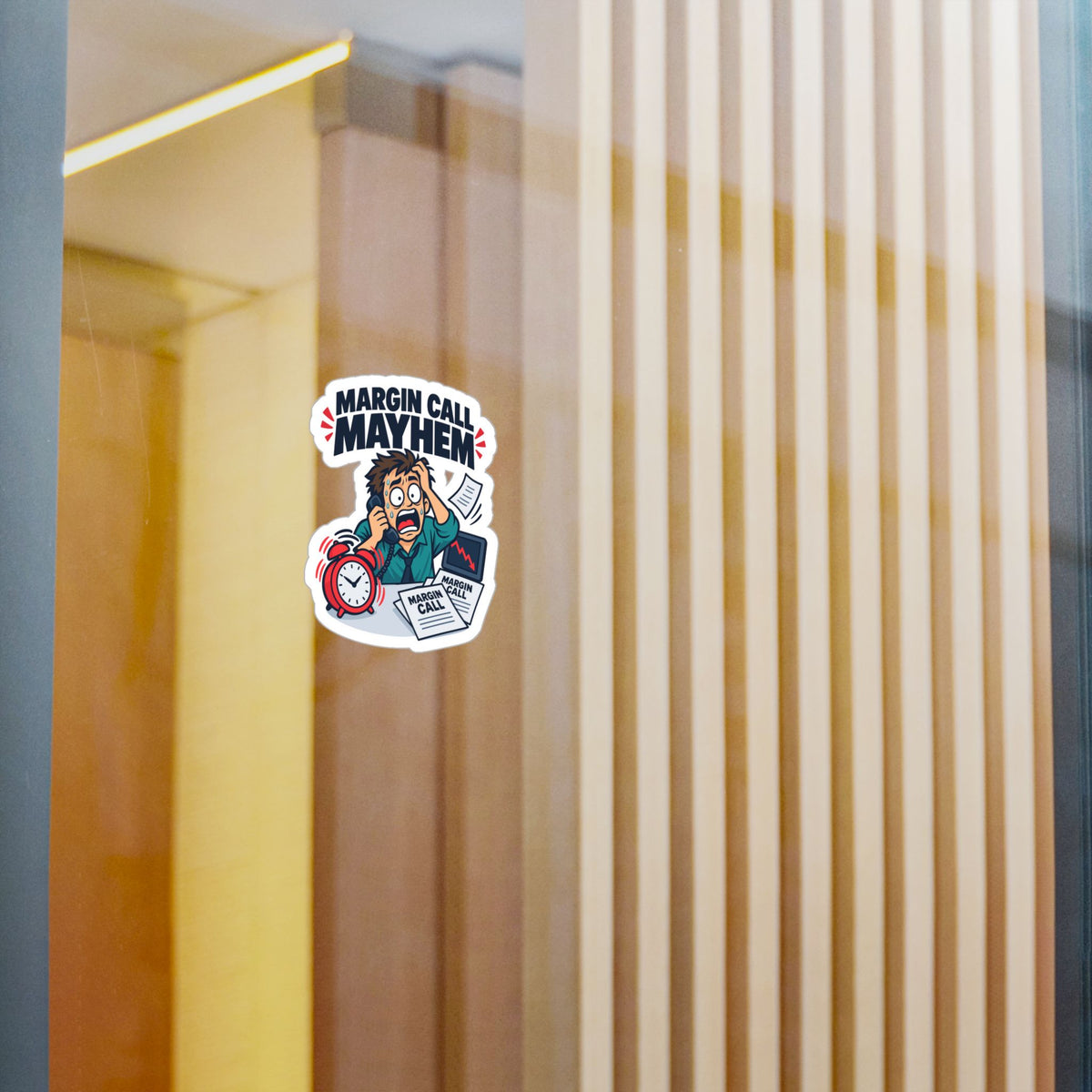 Day Trading Sticker – Margin Call Mayhem for the Forex and Stock Market Trader, Laptop & Water Bottle Decals