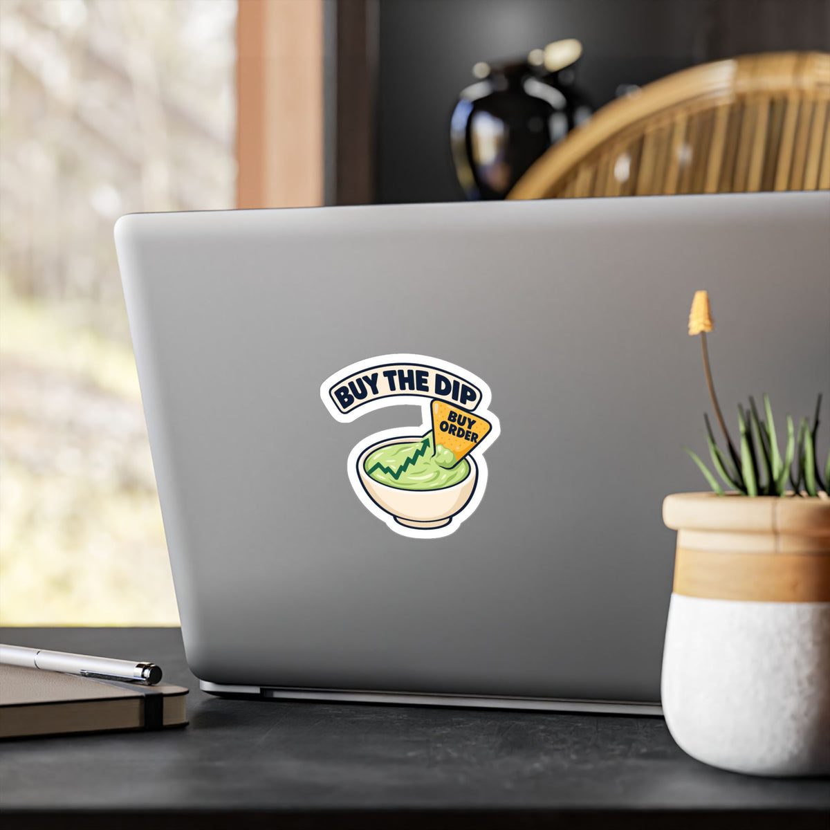 Day Trading Sticker - Buy the Dip Design for Stock Market and Forex Traders, Laptop and Water Bottle Decals
