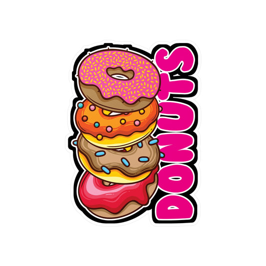 Donuts - Donut Sticker for Car Window Laptop Sticker. Water Bottle Sticker, Vinyl Food Decal, Donuts Sticker - Donut Gift