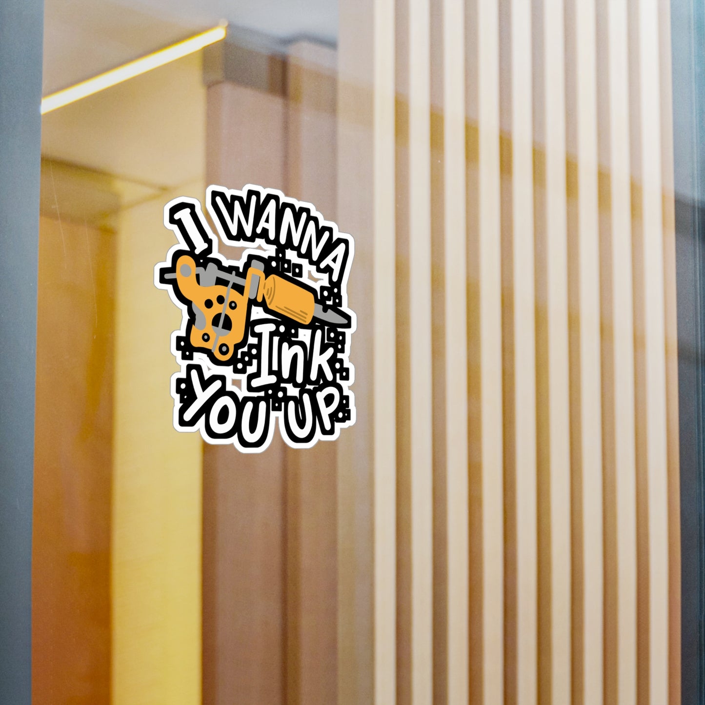 I Wanna Ink You Up Tattoo Artist - Tattoo-artist Sticker for Laptop Sticker. Water Bottle Sticker, Vinyl Tattoo Decal - Tattoo-artist Gift