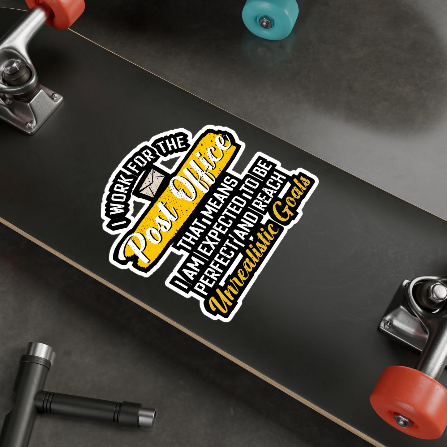 I Work For The Post Office | Postal worker Sticker | Funny postal worker Decals | Postal worker Gift