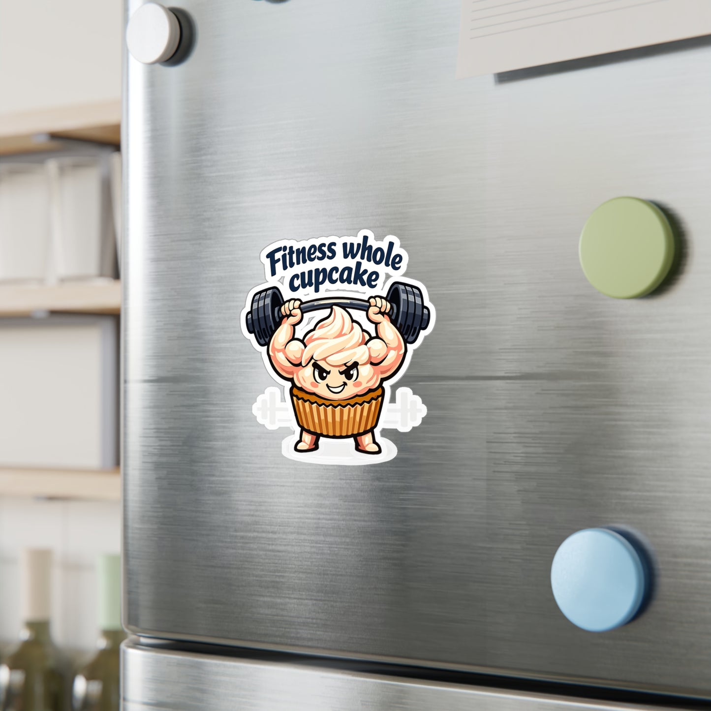 Baking Sticker Funny Fitness Whole Cupcake Design Waterproof Vinyl Decals for Laptop Water Bottle Sourdough Soggy Baker Humor