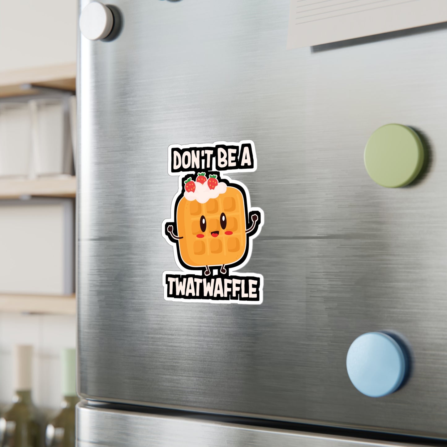 Don't Be A Twatwaffle Baking | Waffles Sticker | Pancakes Decals | Breakfast Laptop Sticker | Waffles Gift | Pancakes Gift