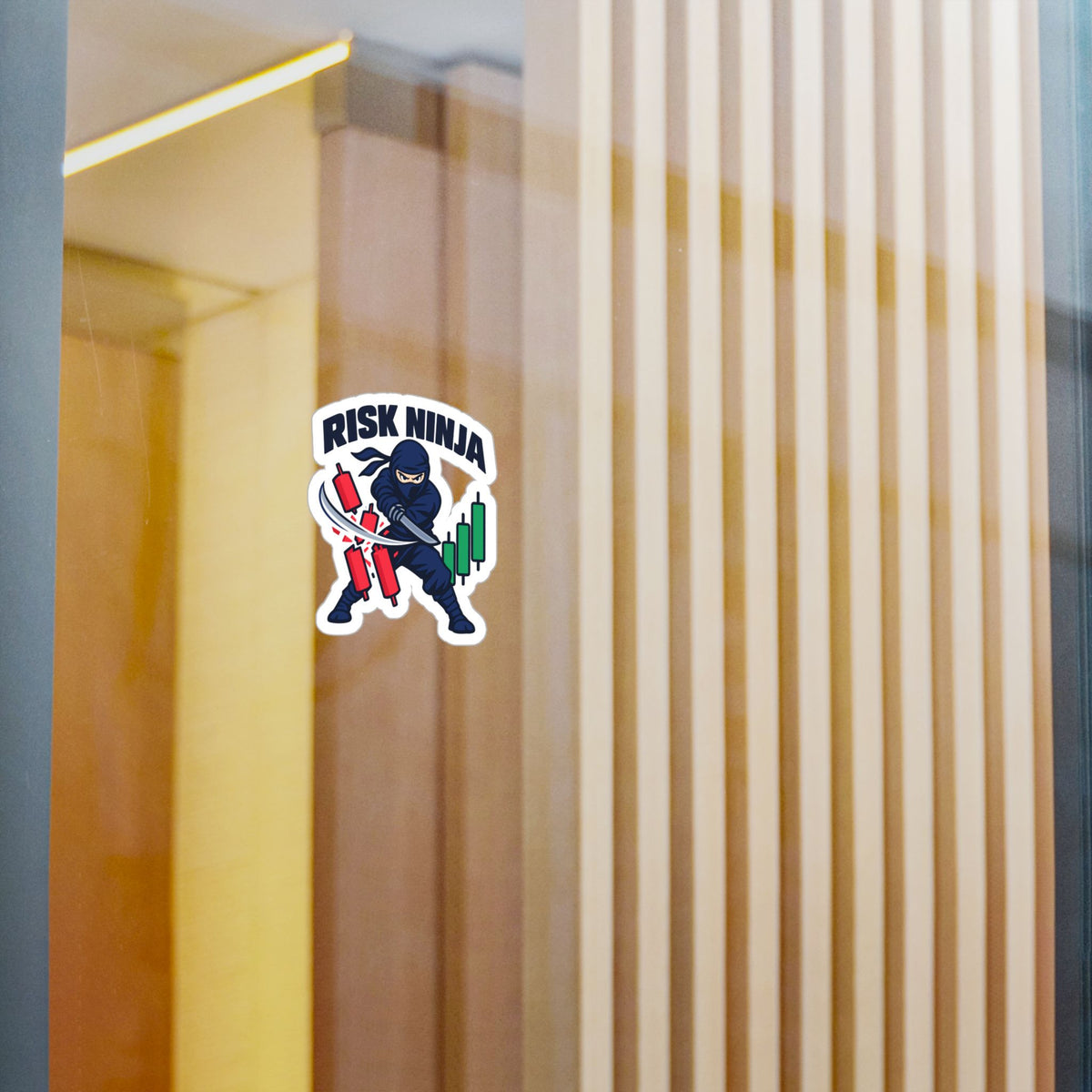 Day Trading Sticker - Risk Ninja Decals for the Stock Market and Forex Trader, Laptop and Water Bottle Decor