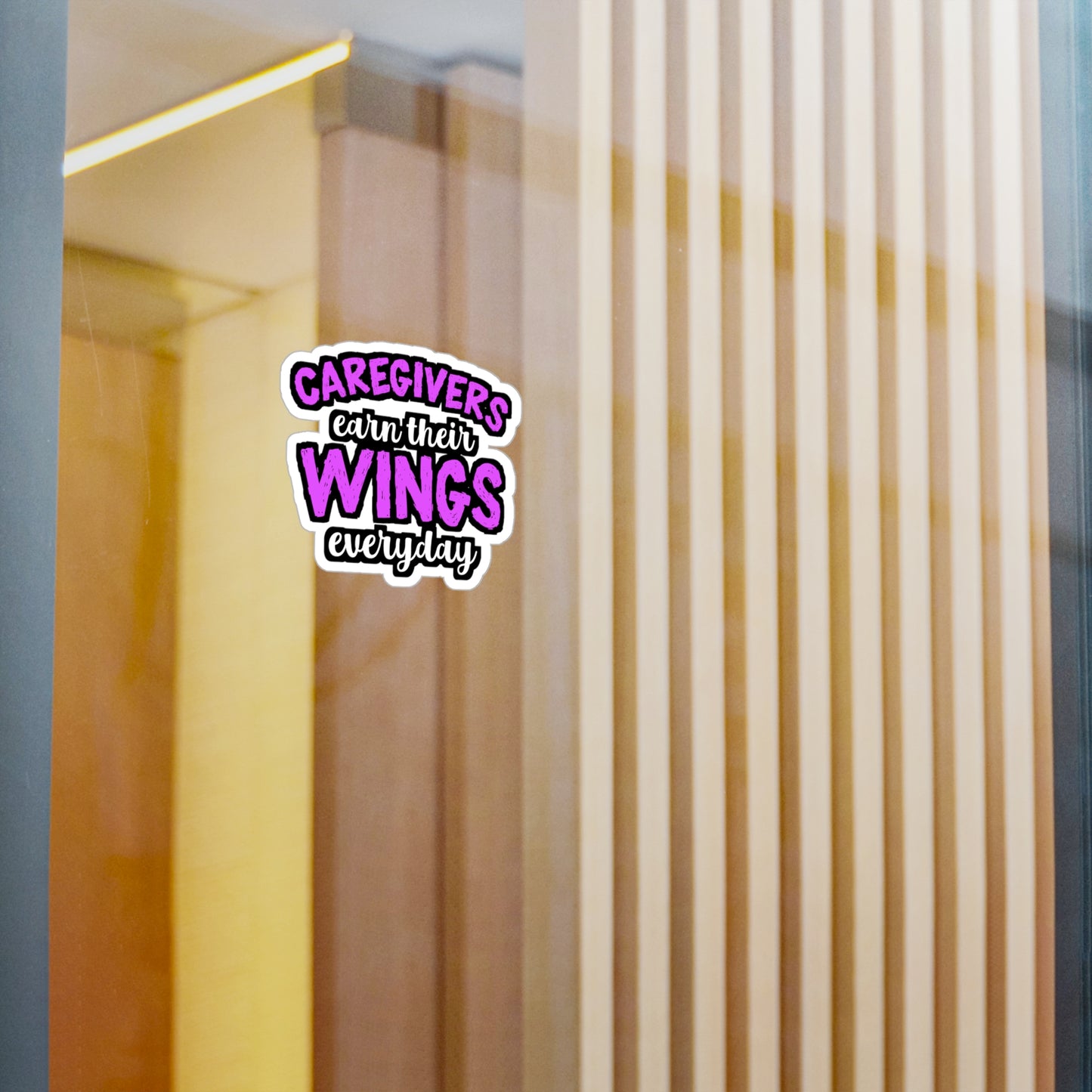 Caregivers Earn Their Wings Everyday | Nurse Sticker | Caregiver Decals | Nursing-student Laptop Sticker | Nurse Gift | Caregiver Gift