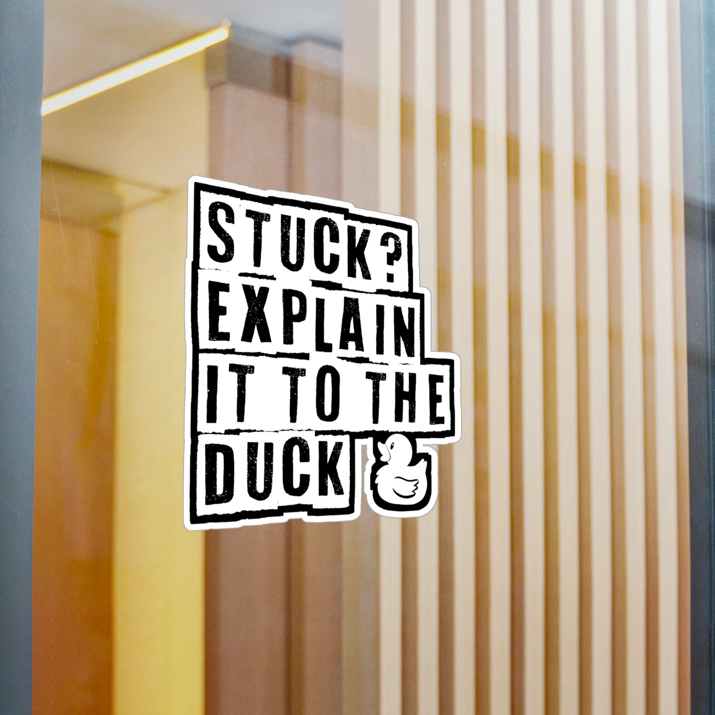 Explain it to the Duck - Quack Sticker for Laptop Sticker. Water Bottle Sticker, Vinyl Rubber duck Decal - Quack Gift