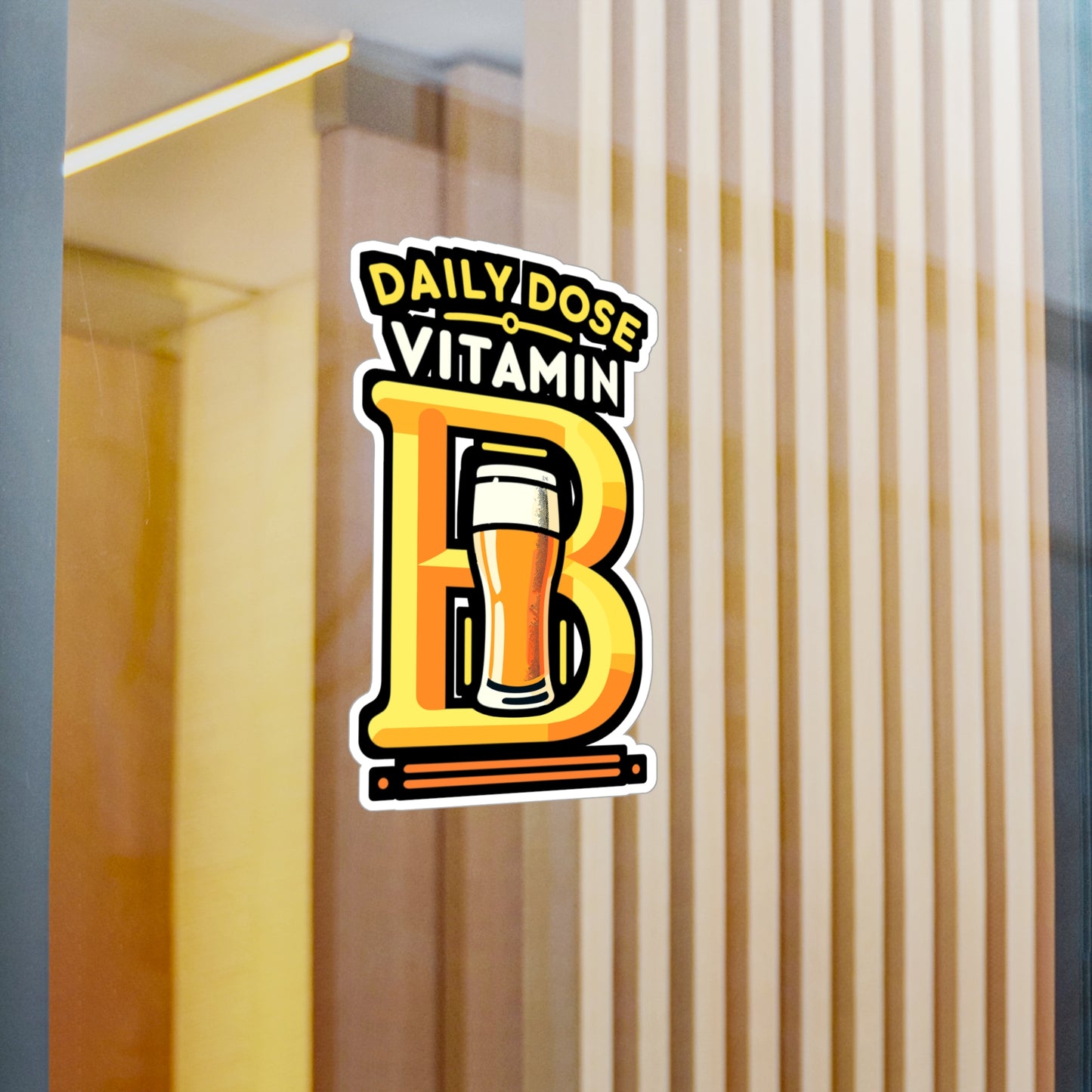 Daily Dose Vitamin B - Craft-beer Sticker for Laptop Sticker. Water Bottle Sticker, Vinyl Virginia Decal - Craft-beer Gift