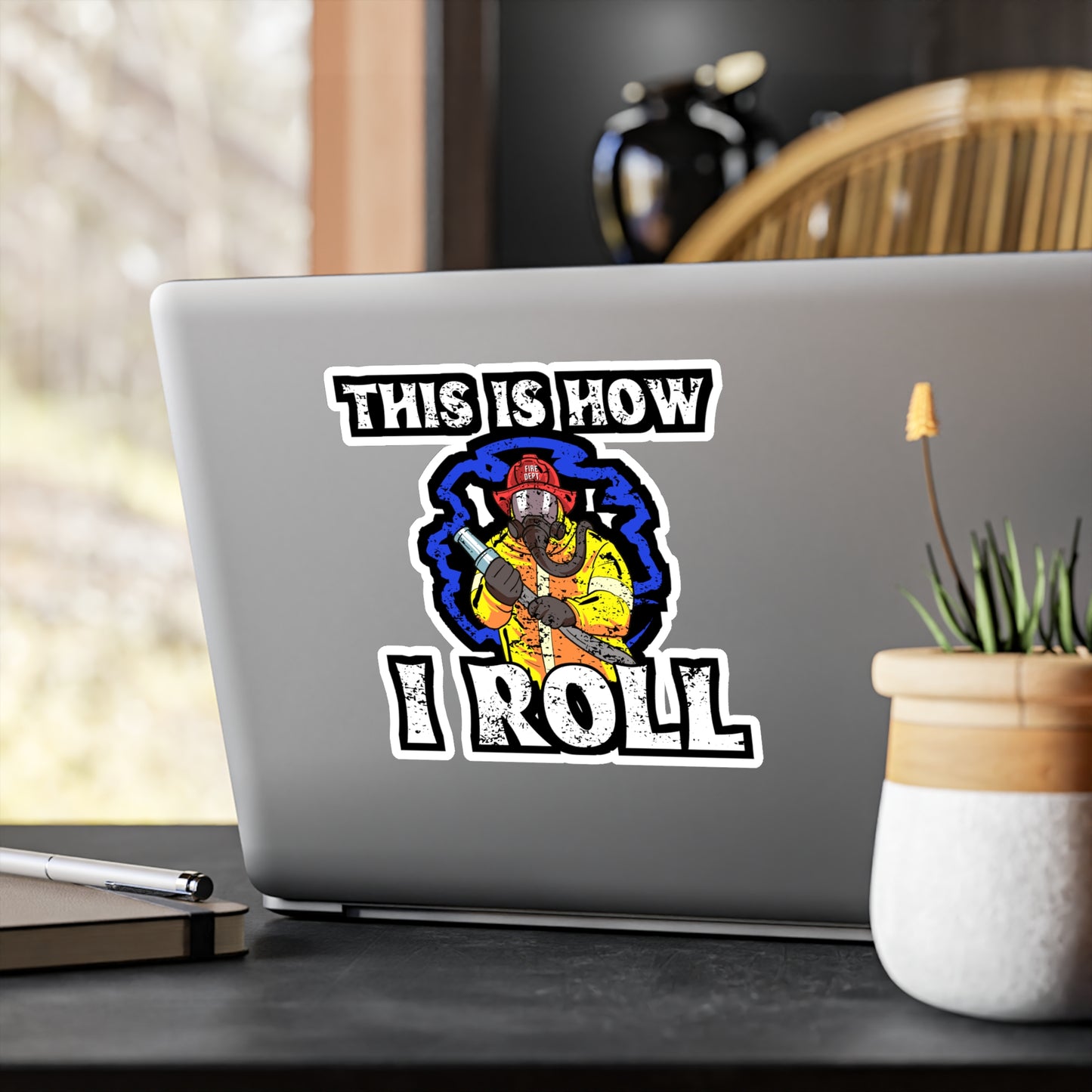 This Is How I Roll | Firefighter Sticker | Fire department Decals | First responder Laptop Sticker | Firefighter Gift | Fire department Gift