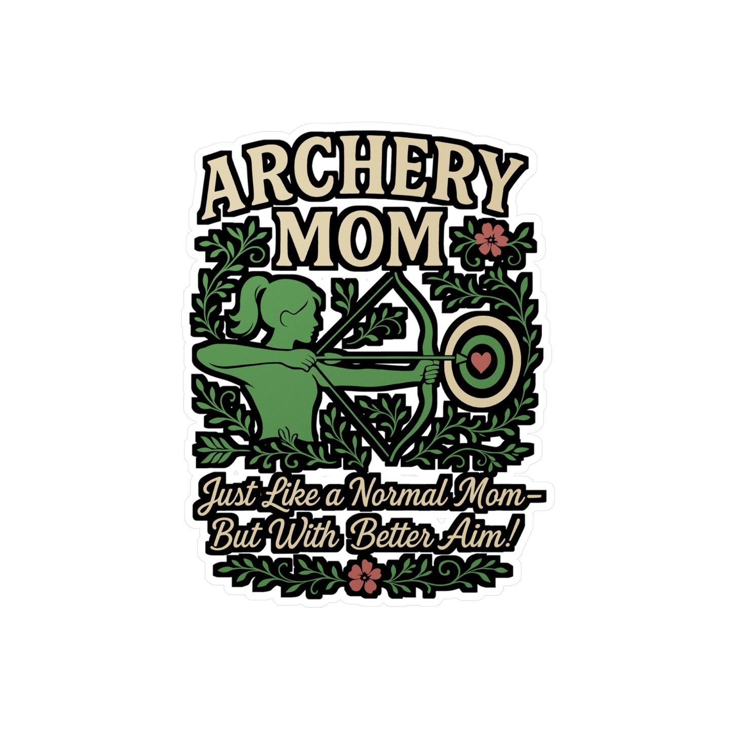 Archery Mom - Archery Sticker for Laptop, Water Bottle, Gift for Moms, Archery Lovers & Enthusiasts