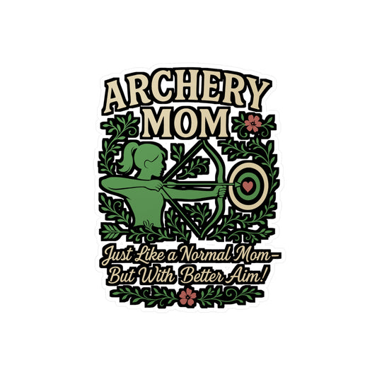 Archery Mom - Archery Sticker for Laptop, Water Bottle, Gift for Moms, Archery Lovers & Enthusiasts