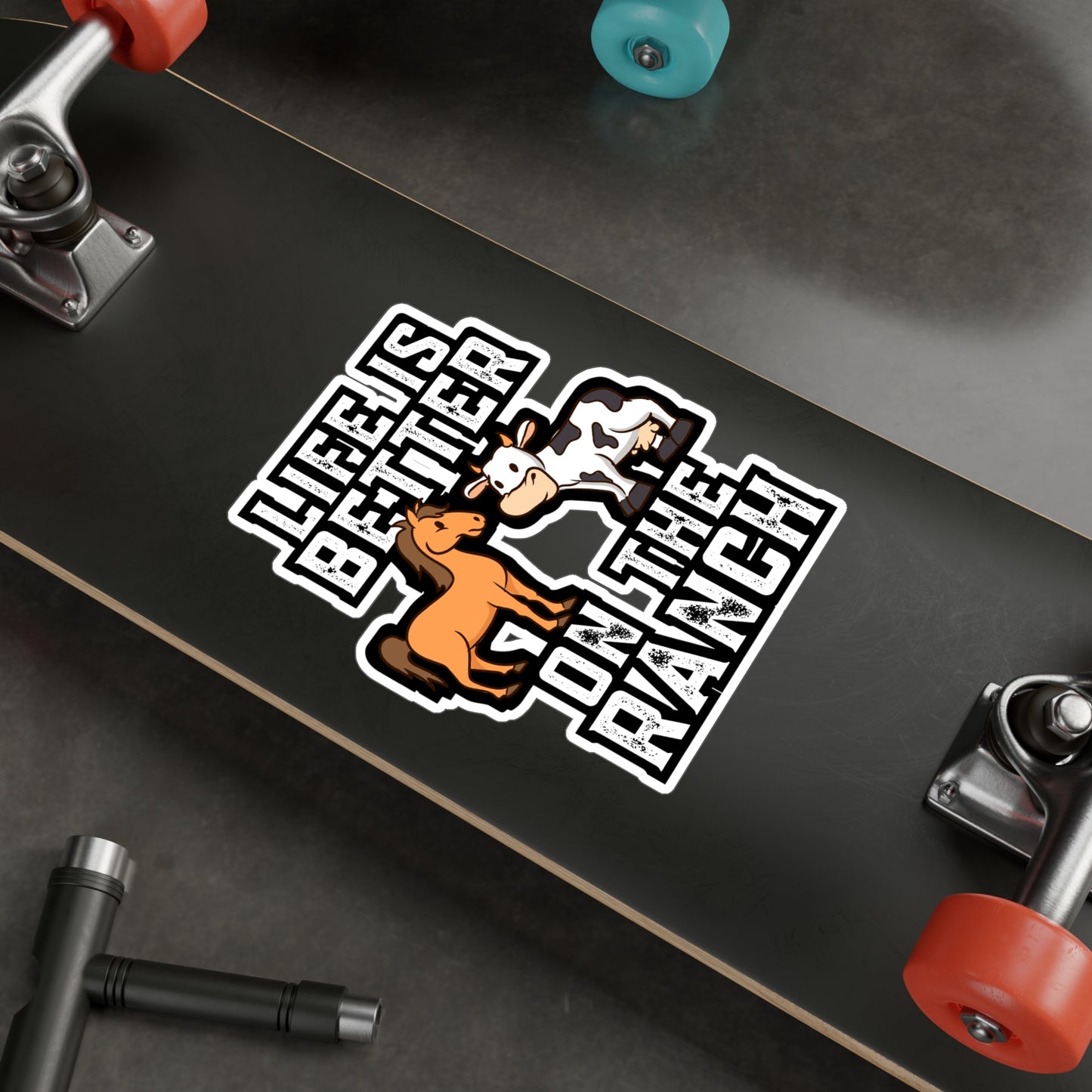 Life On The Ranch - Agriculture Sticker for Laptop Sticker. Water Bottle Sticker, Vinyl Farmer Decal - Agriculture Gift