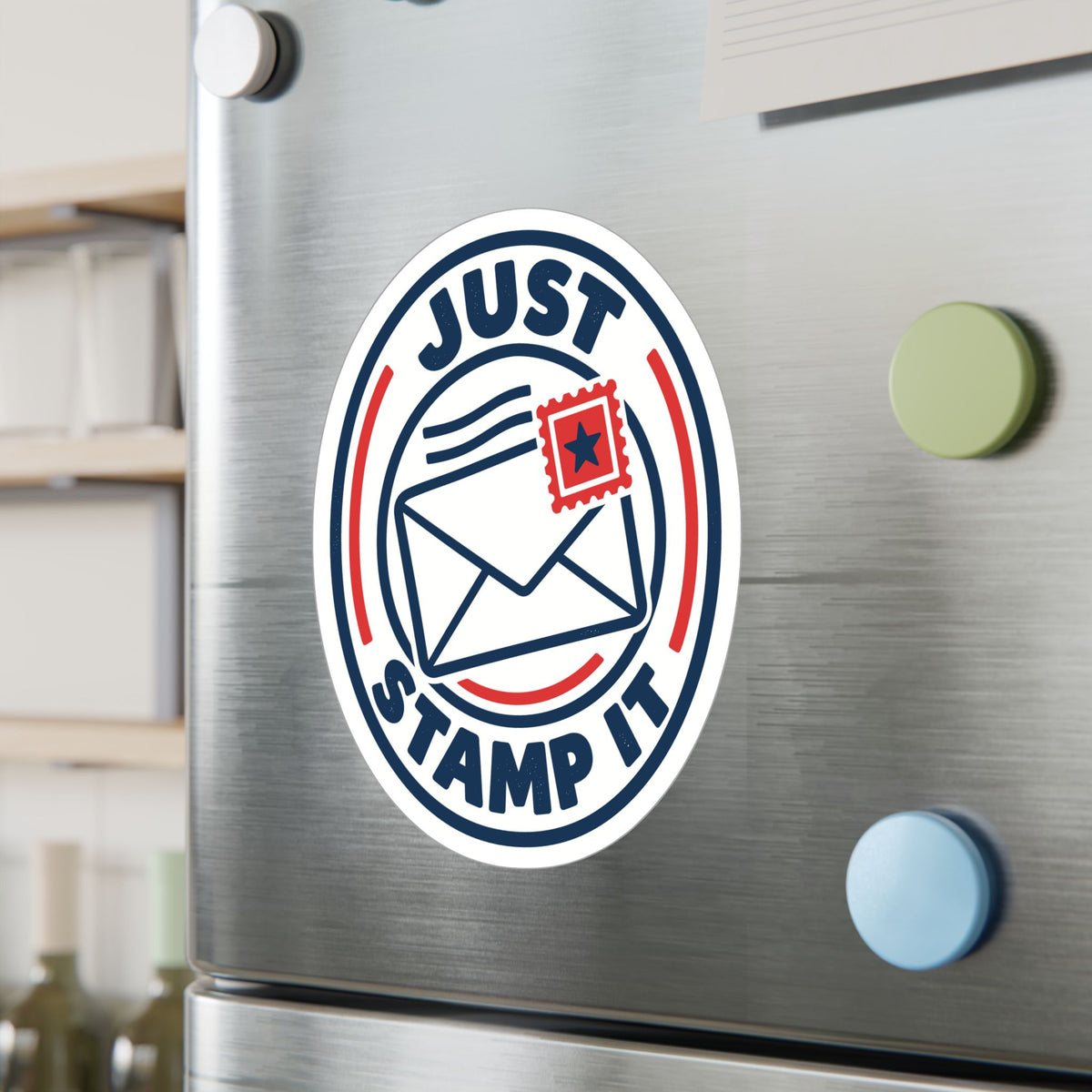 Postal Worker Sticker, Just Stamp It Mail Carrier Decals for Rural Mailbox, Laptop & Water Bottle, Waterproof Vinyl