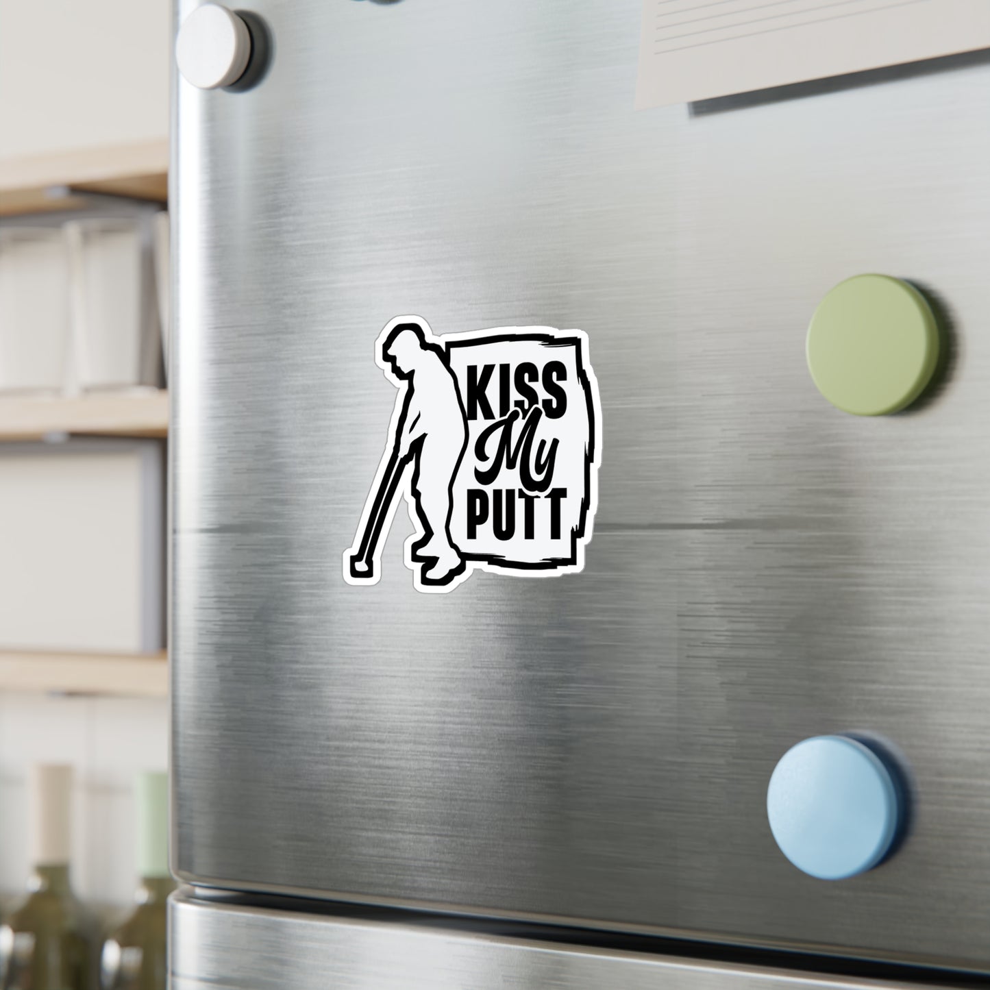 Kiss My Putt - Golf Sticker for Car Window Laptop Sticker. Water Bottle Sticker, Vinyl Golfing Decal, Golfer Sticker - Golf Gift