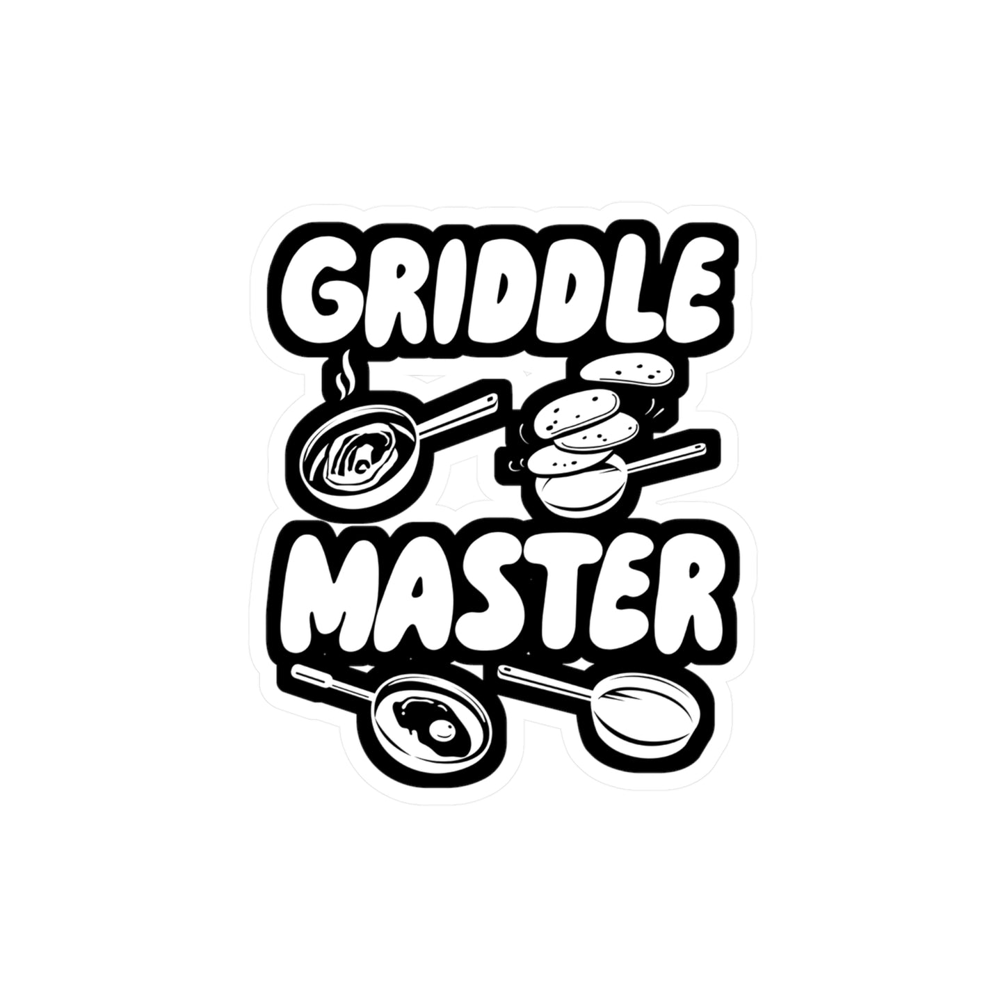Griddle Master - Barbecue Sticker for Wall, Laptop, Window, Truck, Car Barbecue Gift Vinyl Bbq Decal Sticker