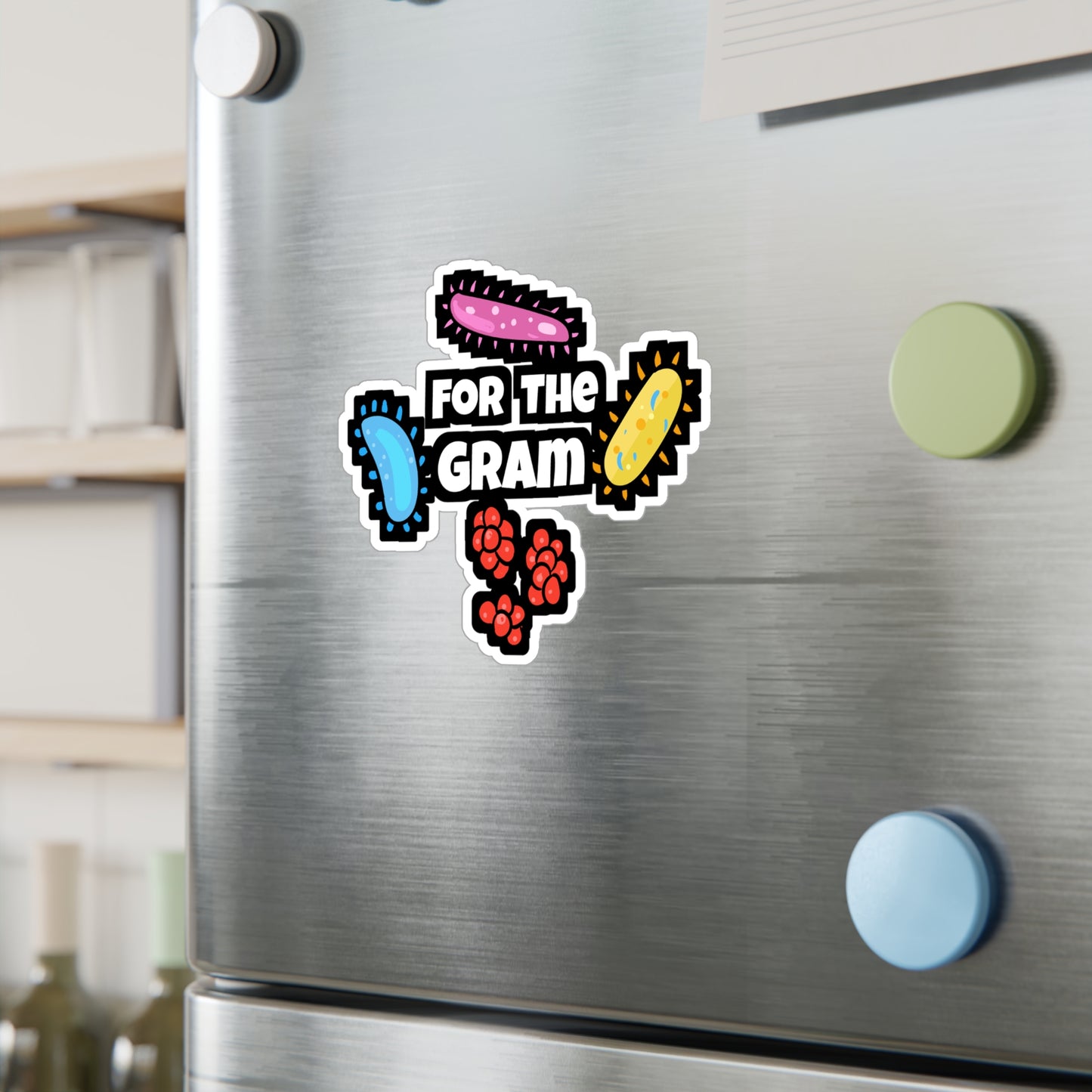 For The Gram Microbiologist - Culture Sticker for Laptop Sticker. Water Bottle Sticker, Vinyl Bacteria Decal - Culture Gift