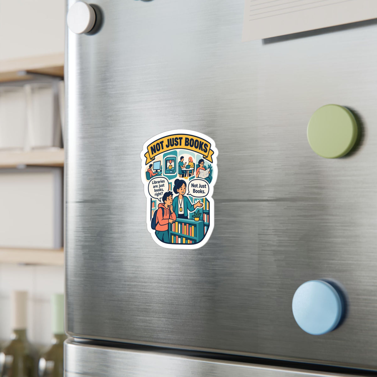 Librarian Sticker - Not Just Books, Fabulous and Magical Unicorn Decals for Laptop and Water Bottle