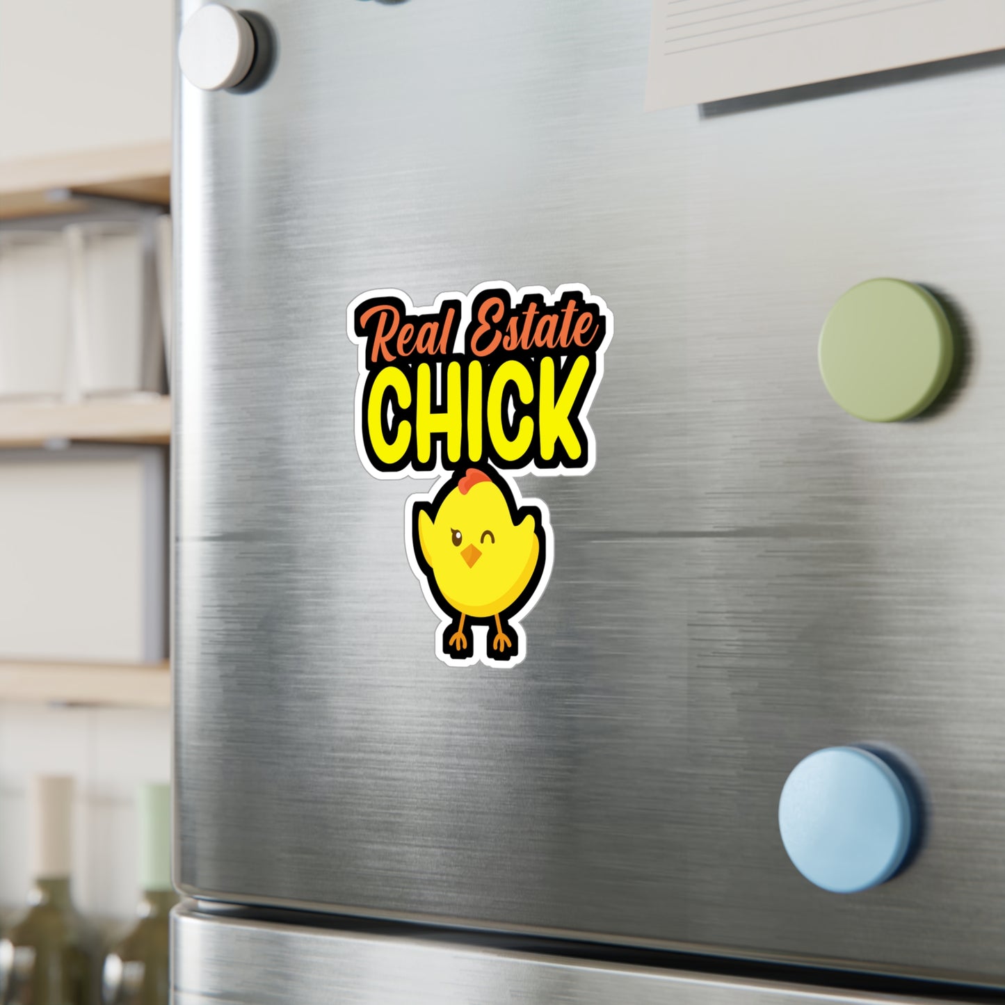 Real estate chick - Real estate Sticker for Wall, Laptop, Window, Truck, Car Real estate Gift Vinyl Real estate agent Decal Sticker
