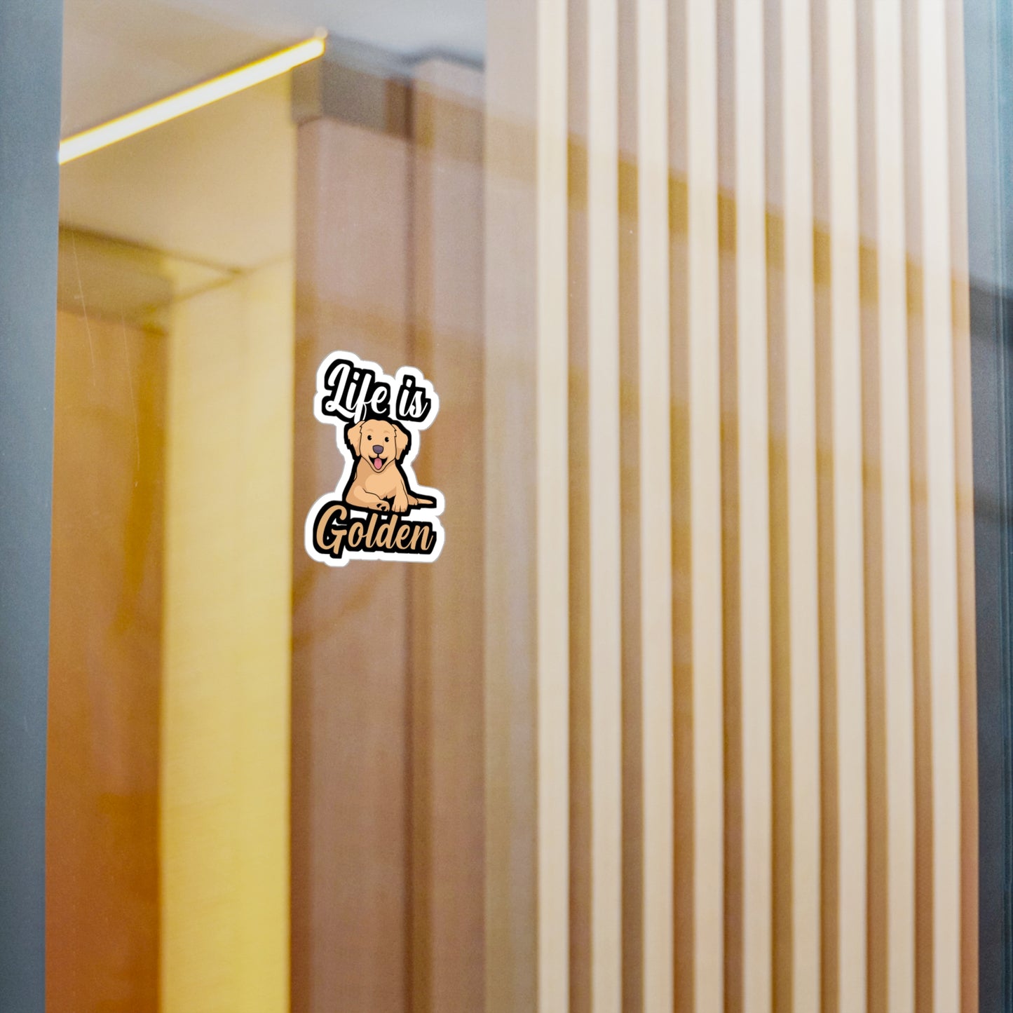 Life is golden - Golden retriever Sticker for Wall, Laptop, Window, Truck, Car Golden retriever Gift Vinyl Goldens Decal Sticker