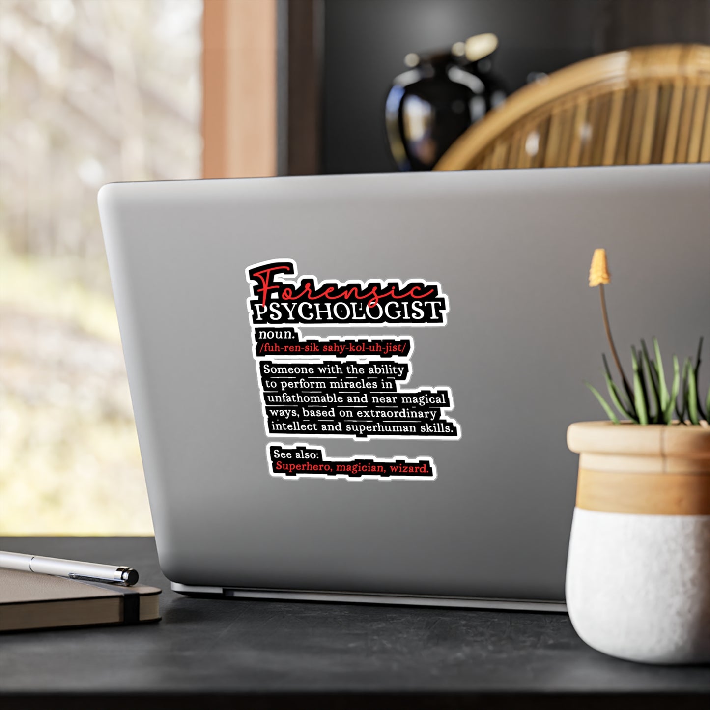 Forensic Psychologist | Forensics Sticker | Psychology Decals | Psychiatry Laptop Sticker | Forensics Gift | Psychology Gift