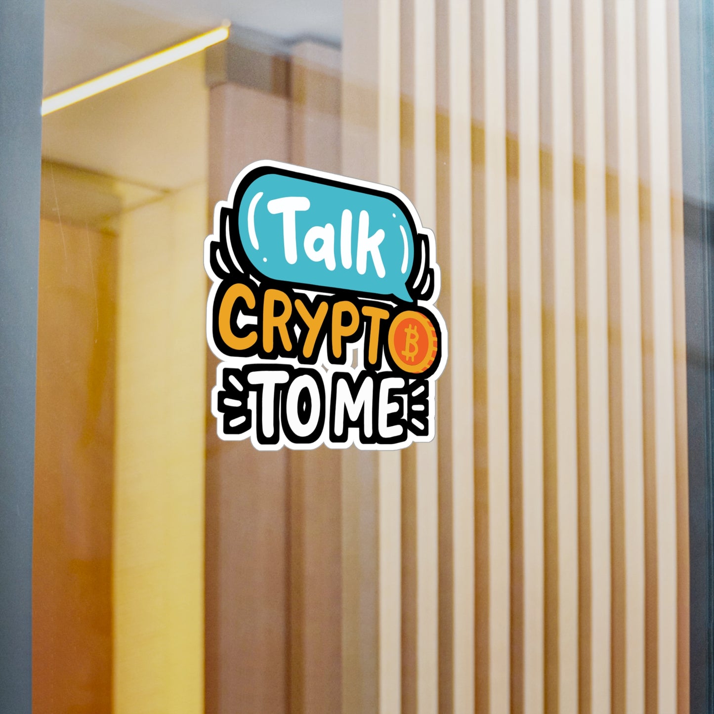 Talk Crypto To Me - Cryptocurrency Sticker for Laptop Sticker. Water Bottle Sticker, Vinyl Crypto Decal - Cryptocurrency Gift
