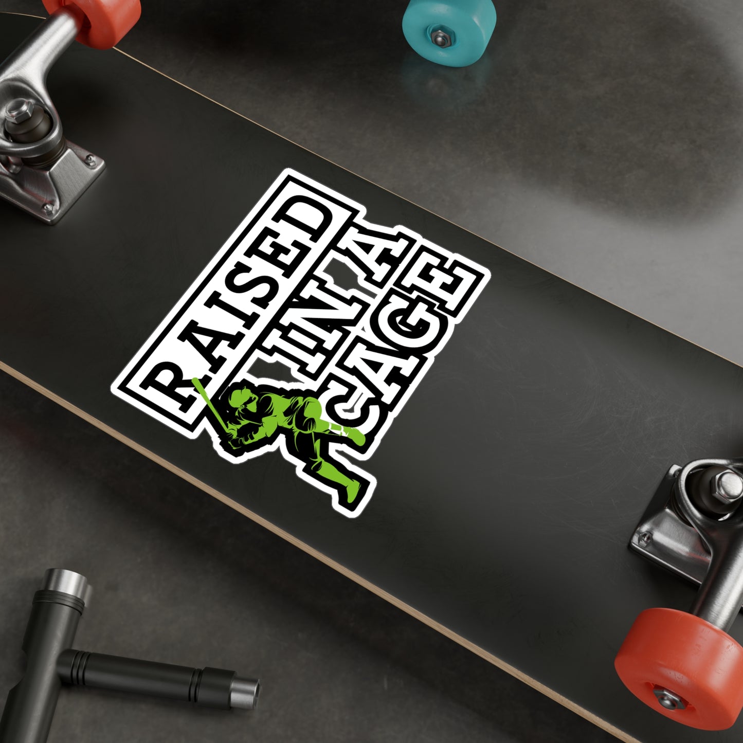 Raised In A Cage - Baseball Sticker for Wall Car Window Laptop Sticker. Water Bottle Sticker, Vinyl Softball Decal, Game Sticker - Baseball Gift