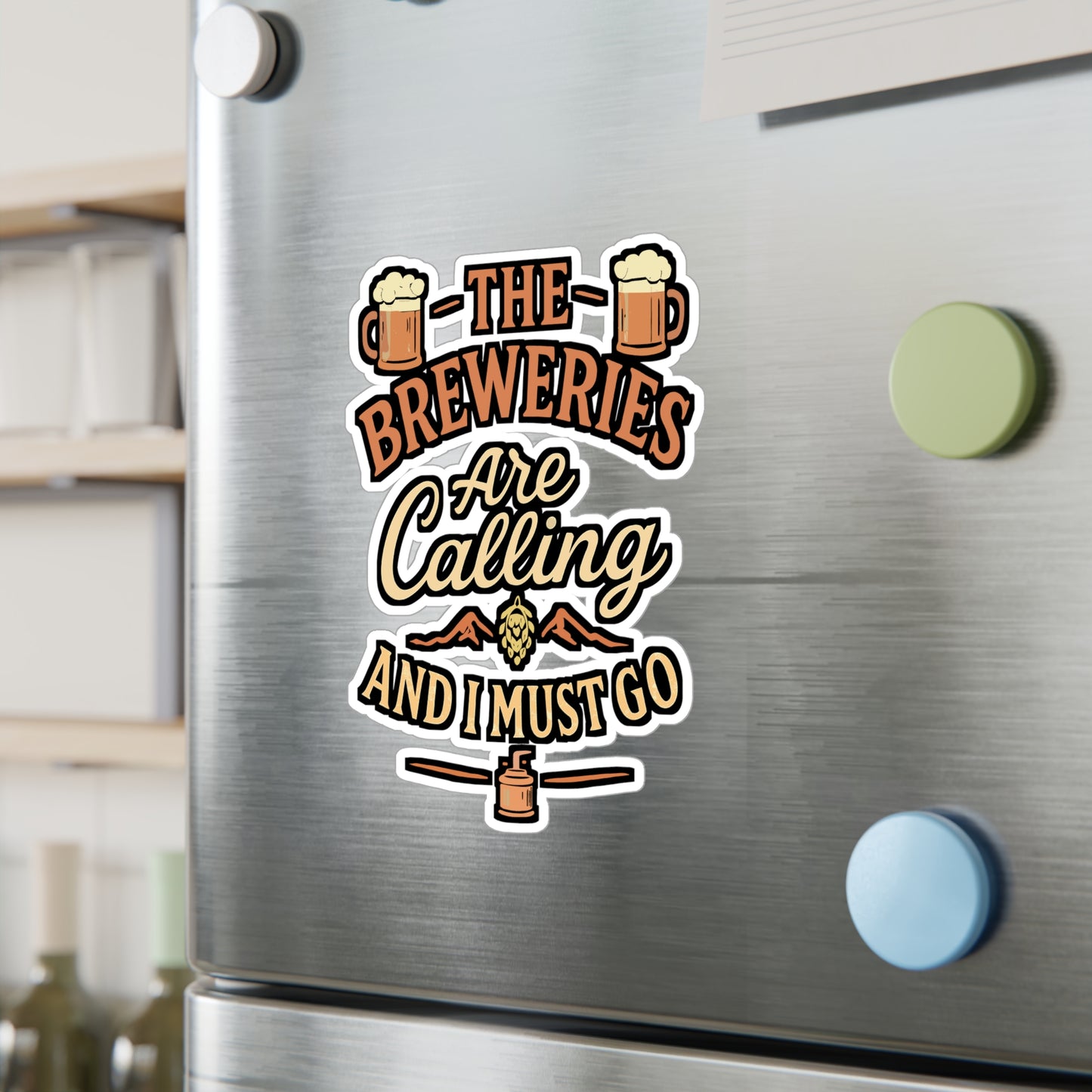 The Breweries Are Calling and I Must Go – Craft Beer Sticker | Vinyl Decal for Laptop or Water Bottle | Homebrewer Gift