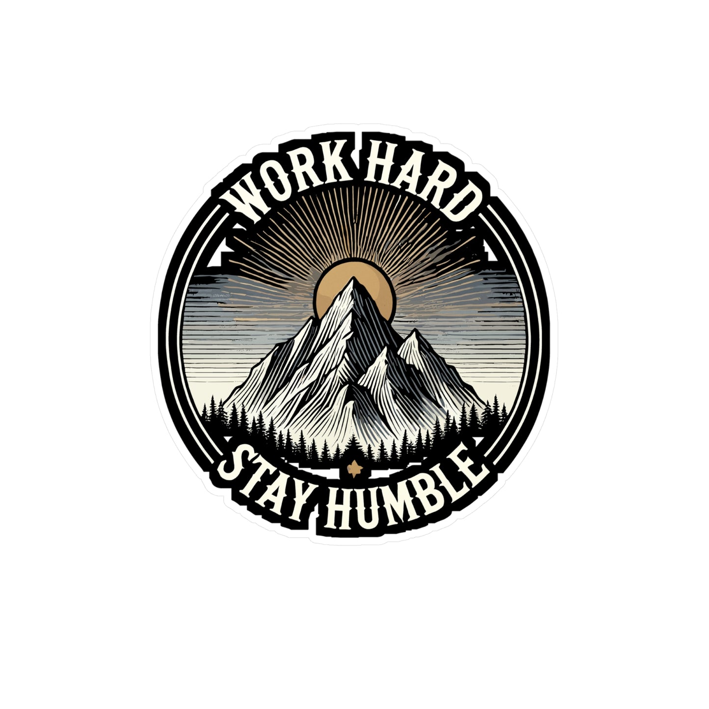 Work Hard Stay Humble - Work hard Sticker for Laptop Sticker. Water Bottle Sticker, Vinyl Motivational Decal - Work hard Gift