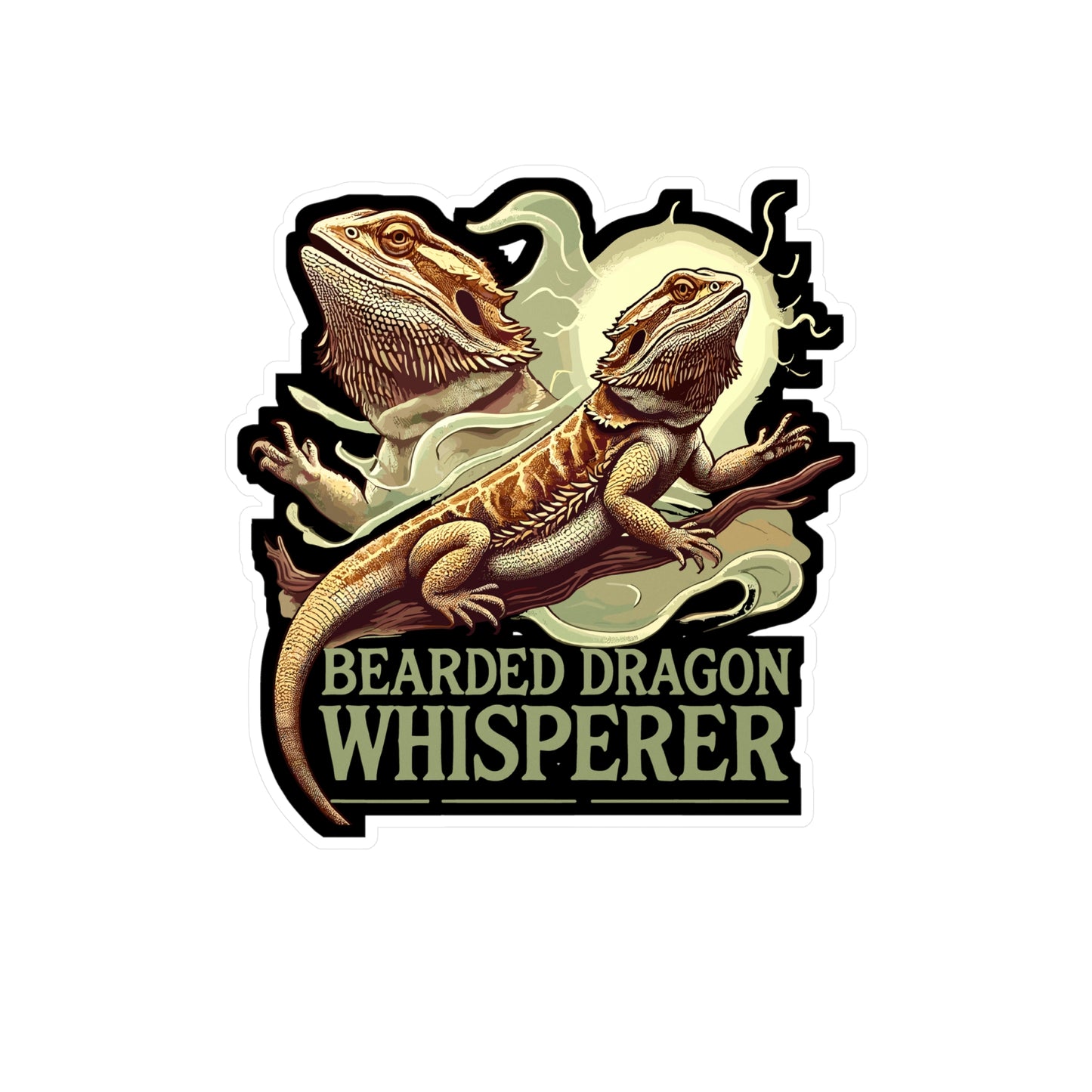 Bearded Dragon Whisperer - Bearded dragon Sticker for Laptop Sticker. Water Bottle Sticker, Vinyl Reptile Decal - Bearded dragon Gift