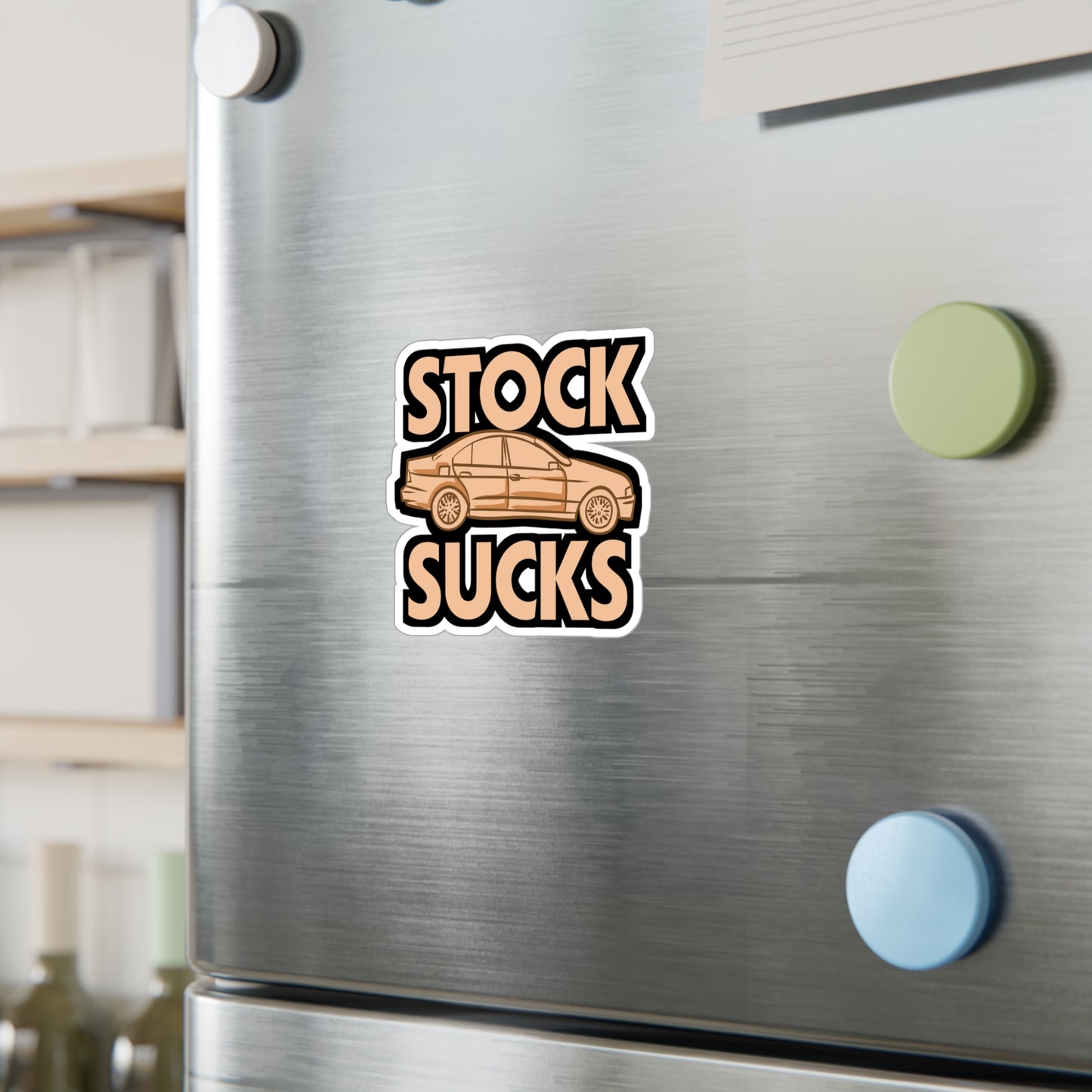 Stock Sucks - Stock Sticker for Car Window Laptop Sticker. Water Bottle Sticker, Vinyl Custom-built Decal, Engine Sticker - Stock Gift