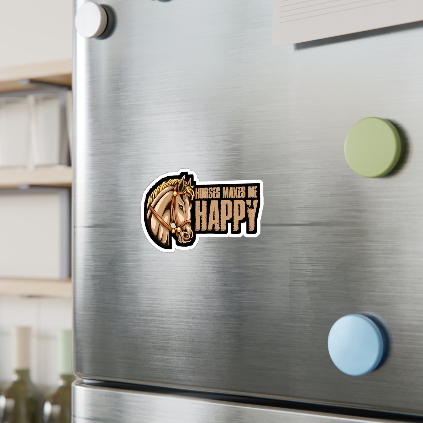 Horses makes me happy - Horse Sticker for Car Window Laptop Sticker. Water Bottle Sticker, Vinyl Horses Decal, Animal Sticker - Horse Gift