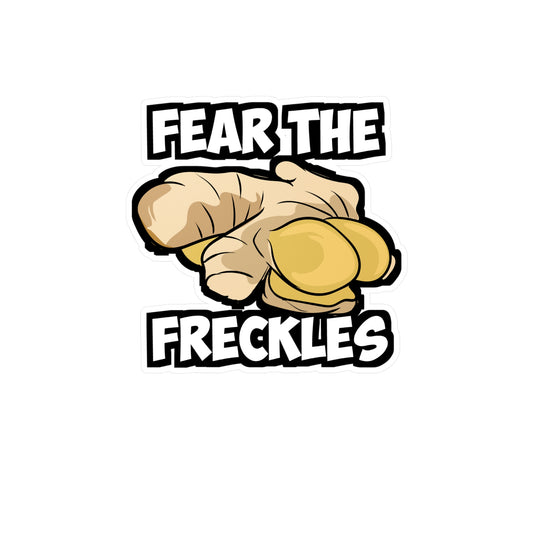 Fear The Freckles - Redhead Sticker for Car Window Laptop Sticker. Water Bottle Sticker, Vinyl Blonde Decal, Brunette Sticker - Redhead Gift