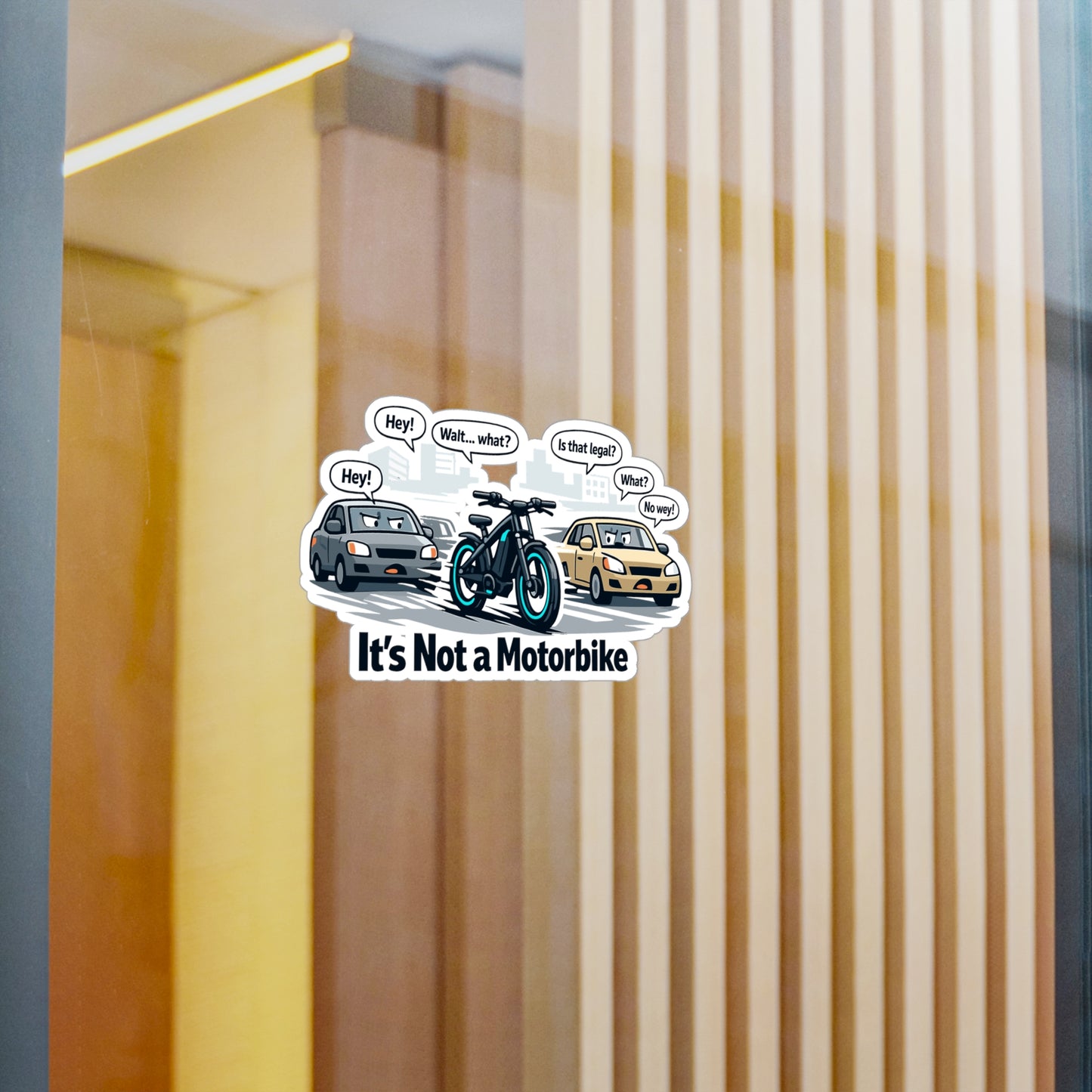 E-Bike Sticker It’s Not a Motorbike Funny Decals Waterproof Vinyl for Laptop Water Bottle Electric Bicycle E Cycling E Cyclist