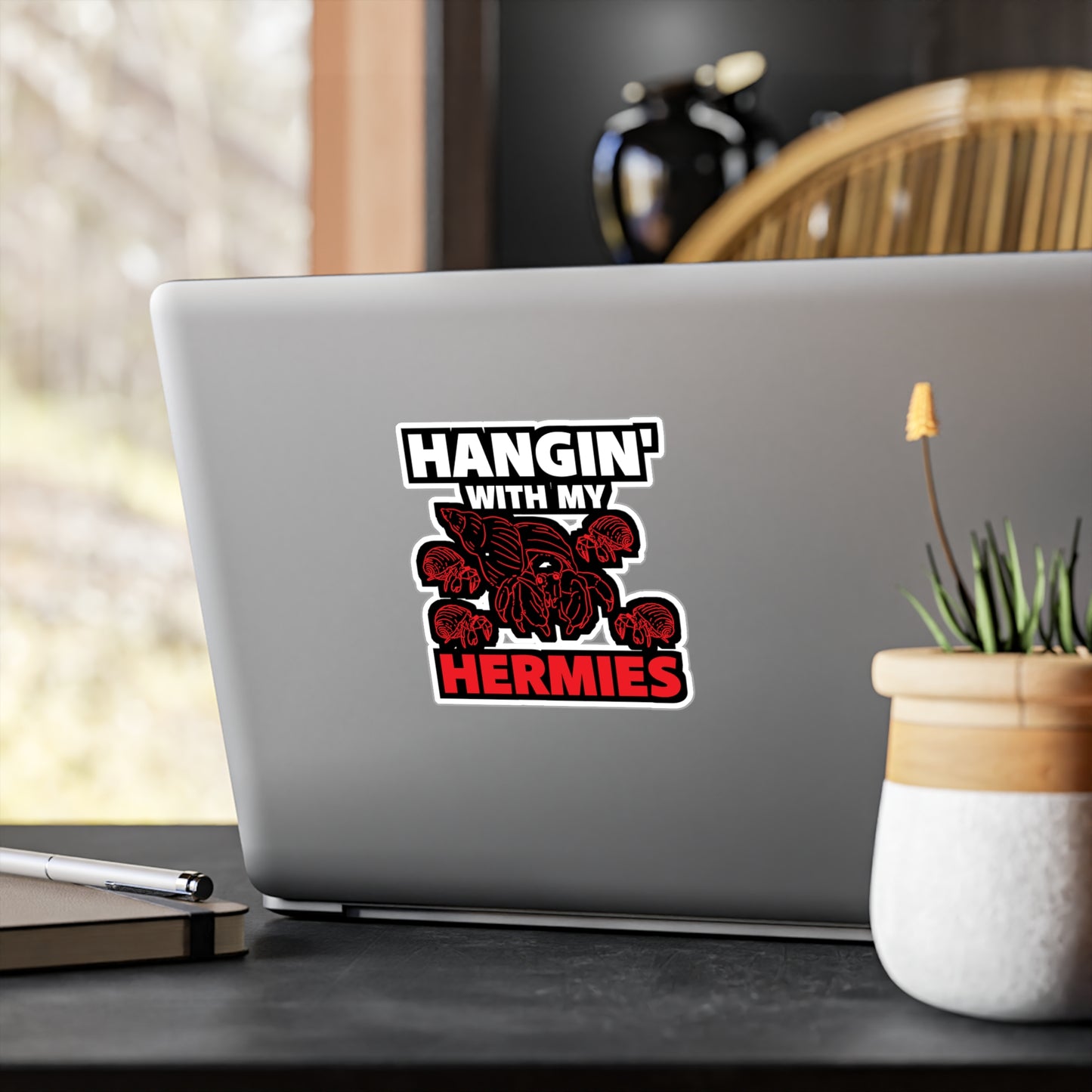 Hangin' With My Hermies - Hermit Sticker for Laptop Sticker. Water Bottle Sticker, Vinyl Hermies Decal - Hermit Gift