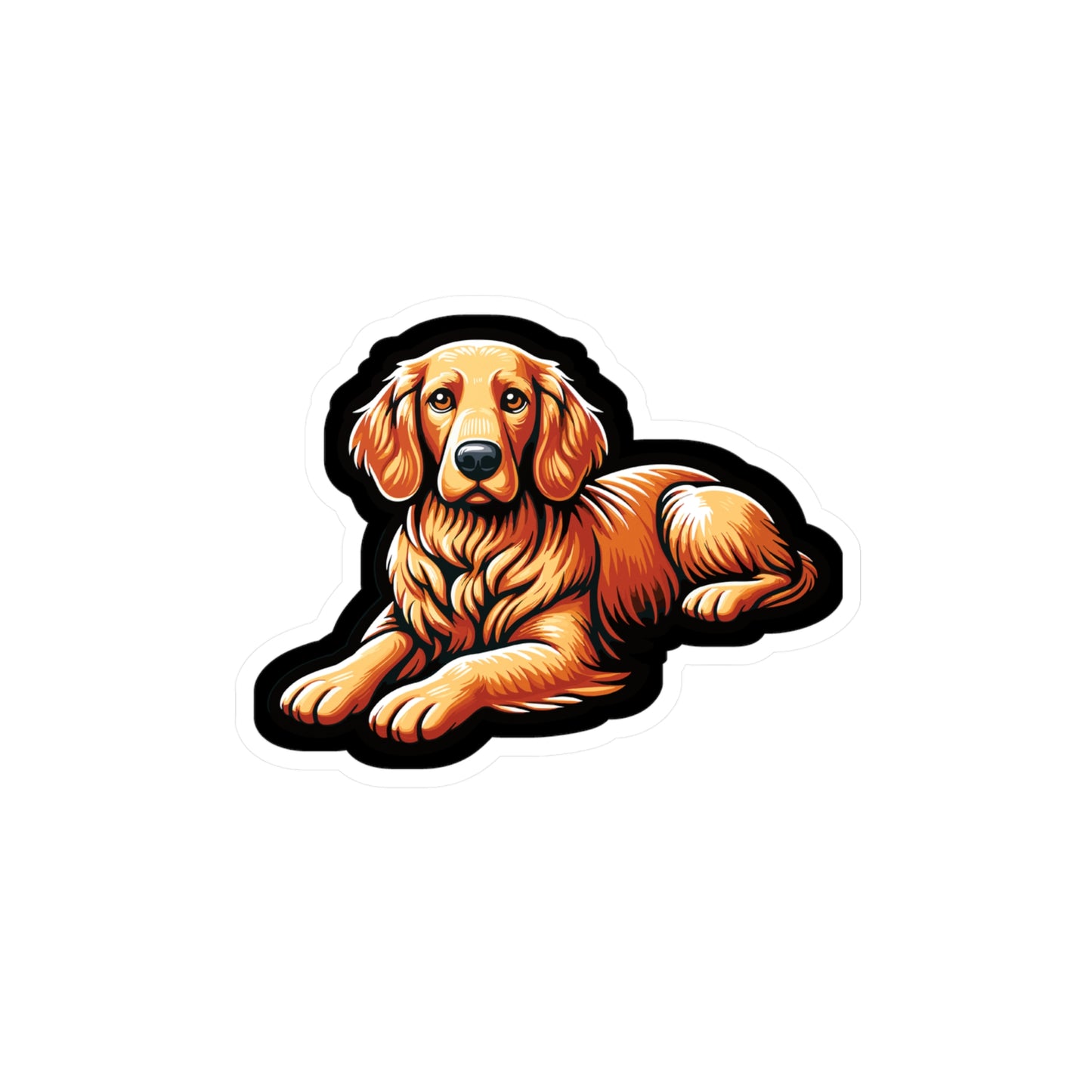 Golden Retriever - Golden Sticker for Car Window Laptop Sticker. Water Bottle Sticker, Vinyl Retriever Decal, Friendly Sticker - Golden Gift