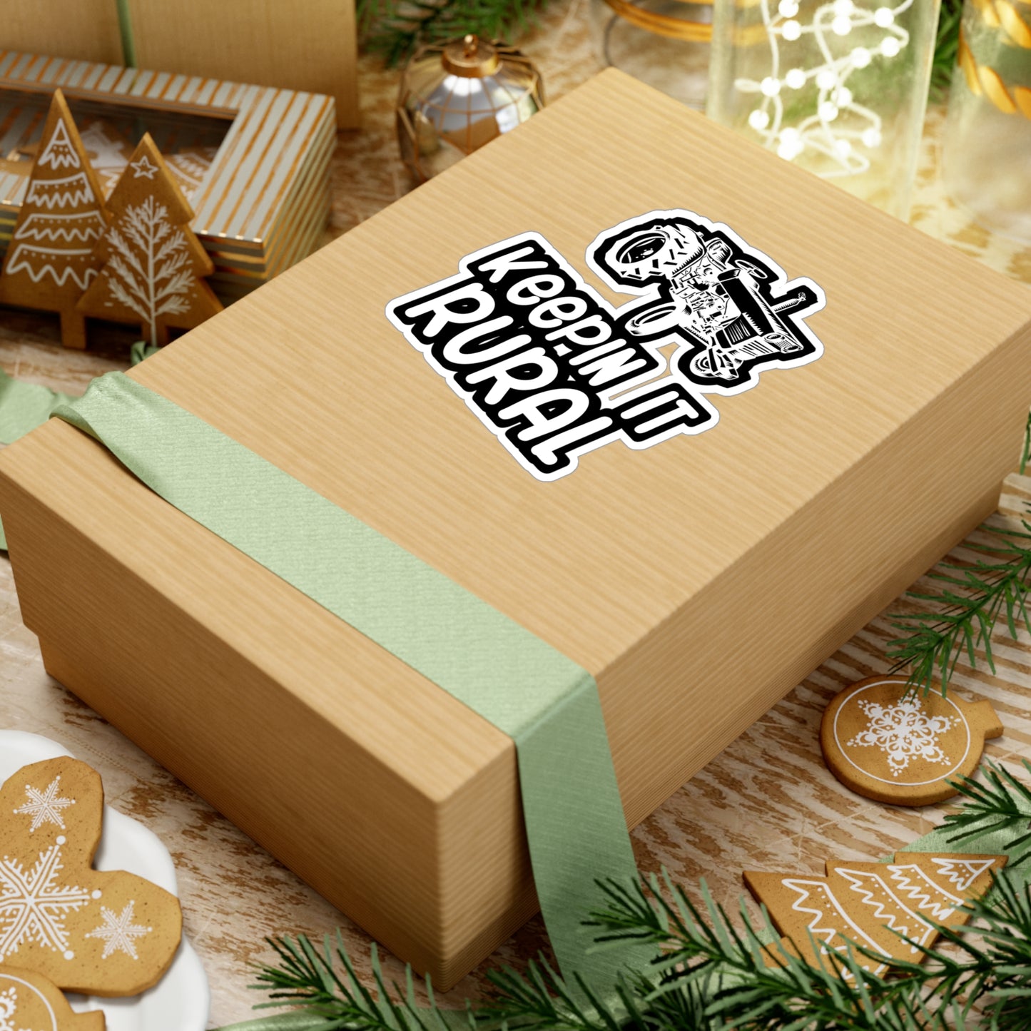 Keepin it rural - Farmer Sticker for Wall, Laptop, Window, Truck, Car Farmer Gift Vinyl Funny Decal Sticker