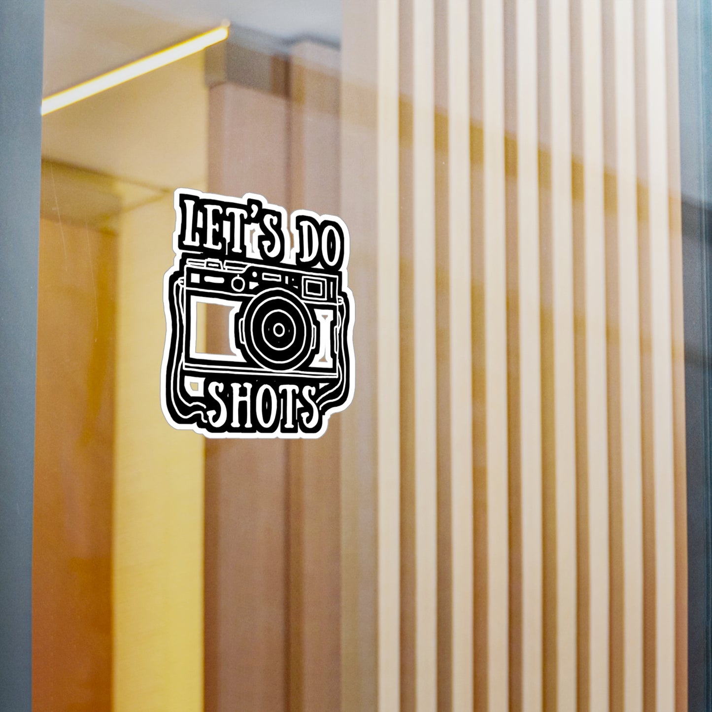 Let's Do Shots - Photography Sticker for Laptop Sticker. Water Bottle Sticker, Vinyl Shooting Decal - Photography Gift