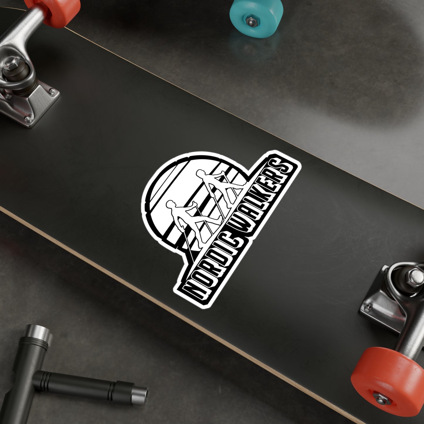 Nordic Walkers - Sports Sticker for Laptop Sticker. Water Bottle Sticker, Vinyl Nature Decal - Sports Gift