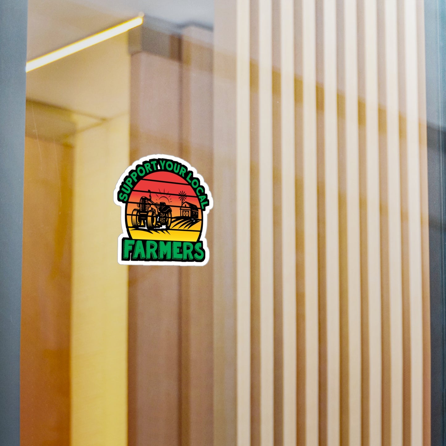 Support Your Farmers - Farmer Sticker for Car Window Laptop Sticker. Water Bottle Sticker, Vinyl Farm Decal, Farming Sticker - Farmer Gift